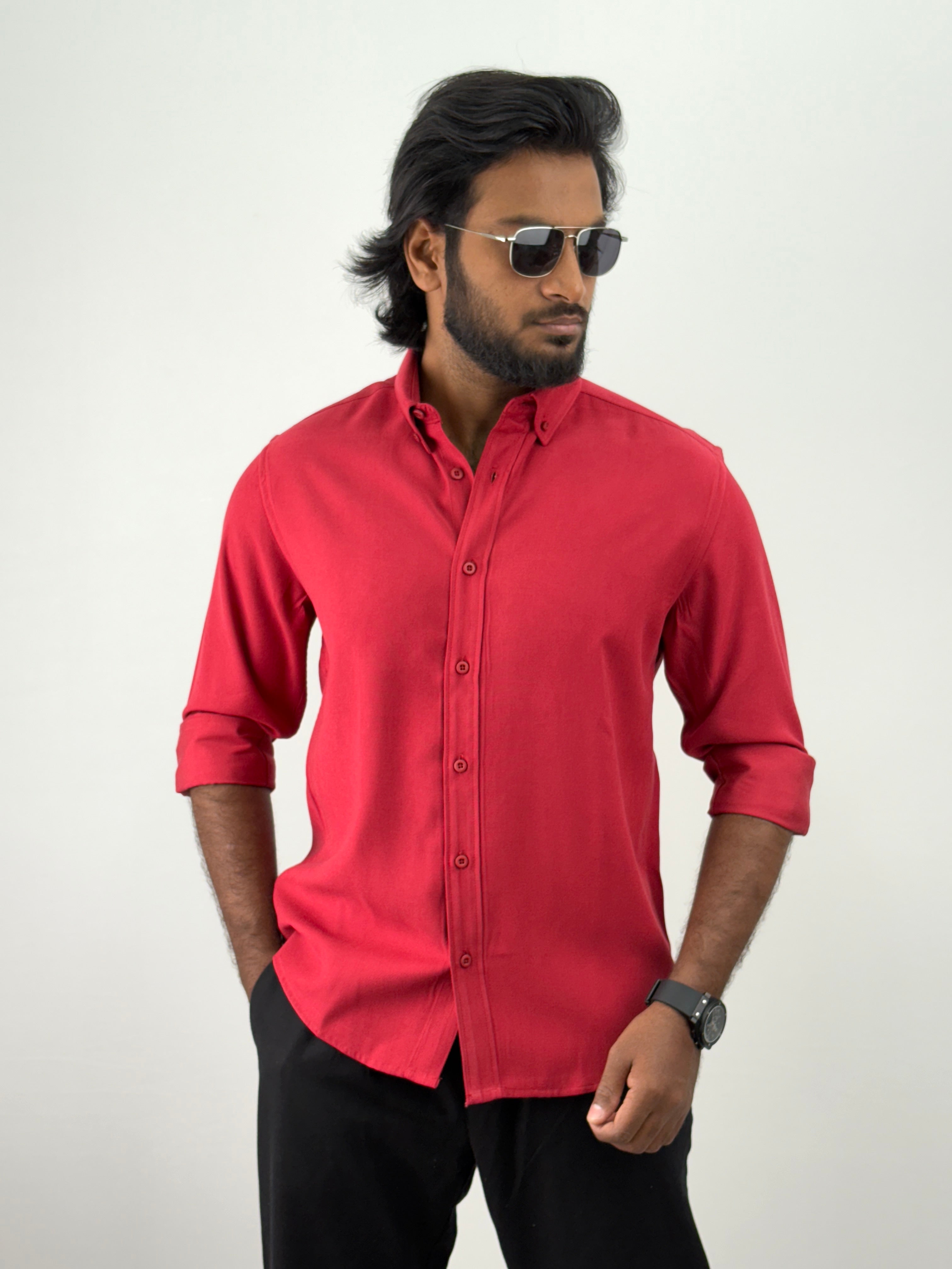 Red IMP Plain Shirts