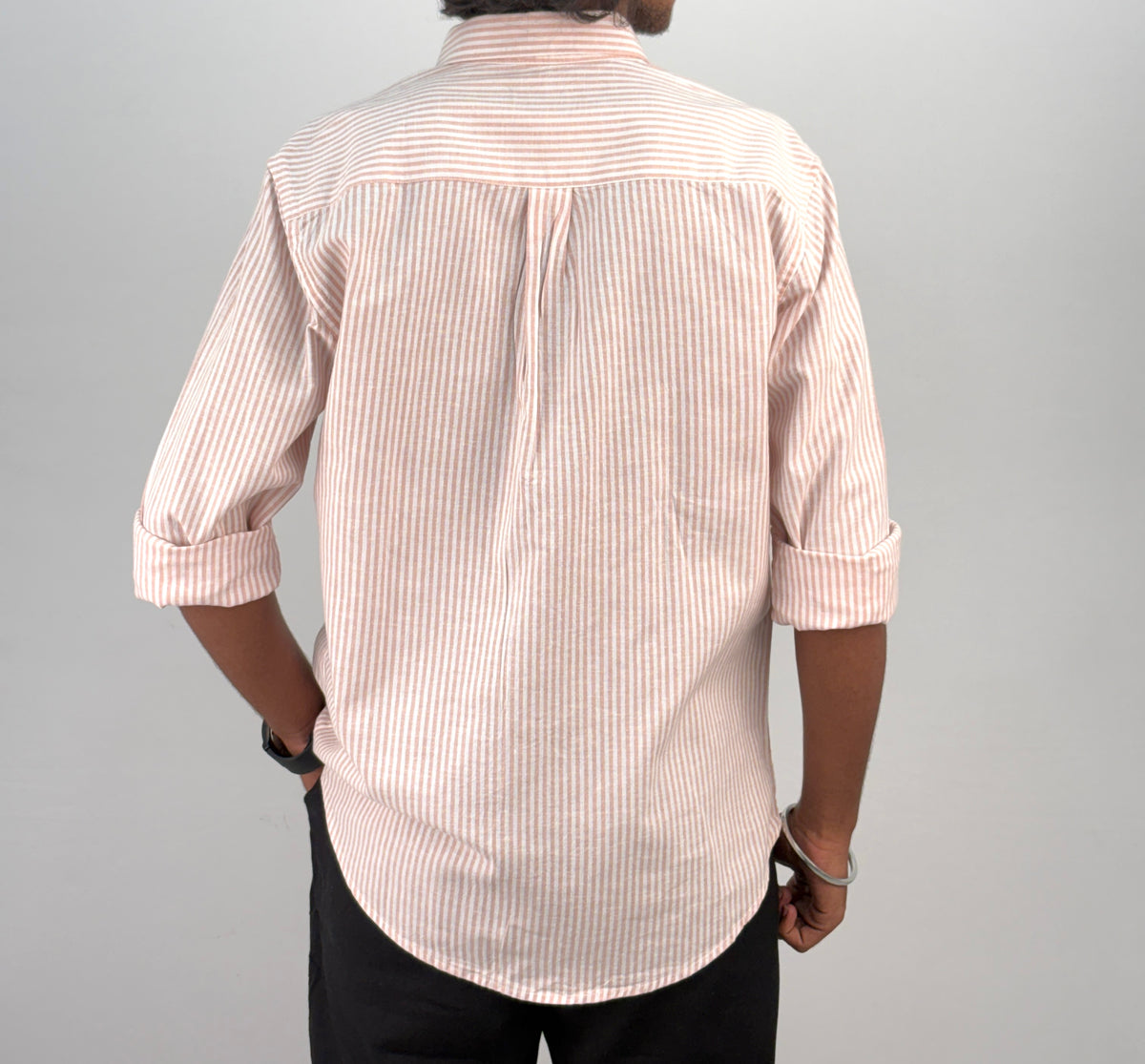 Cherry Old Money Linen Stripe Shirt 2