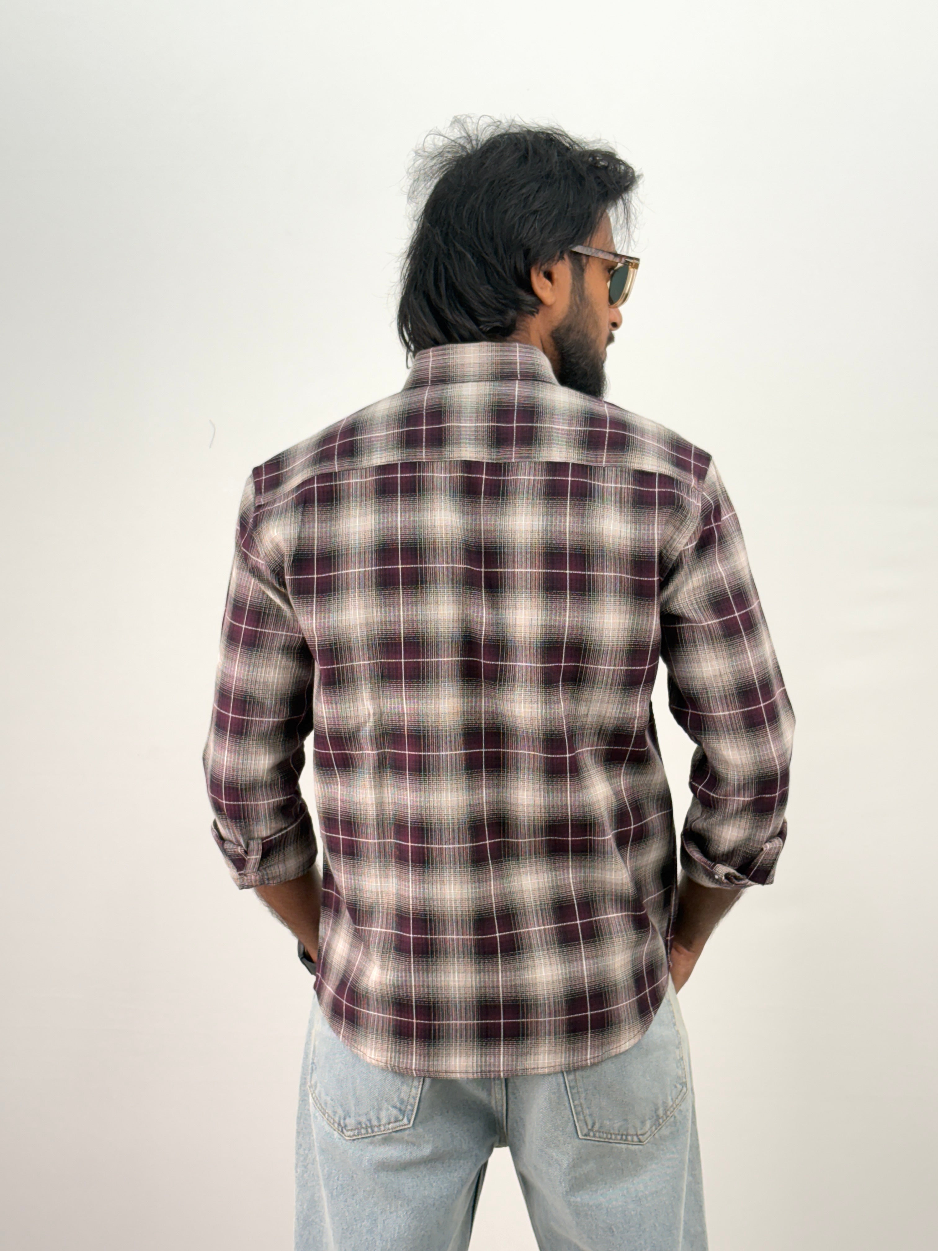 Wine Flannel Shirt