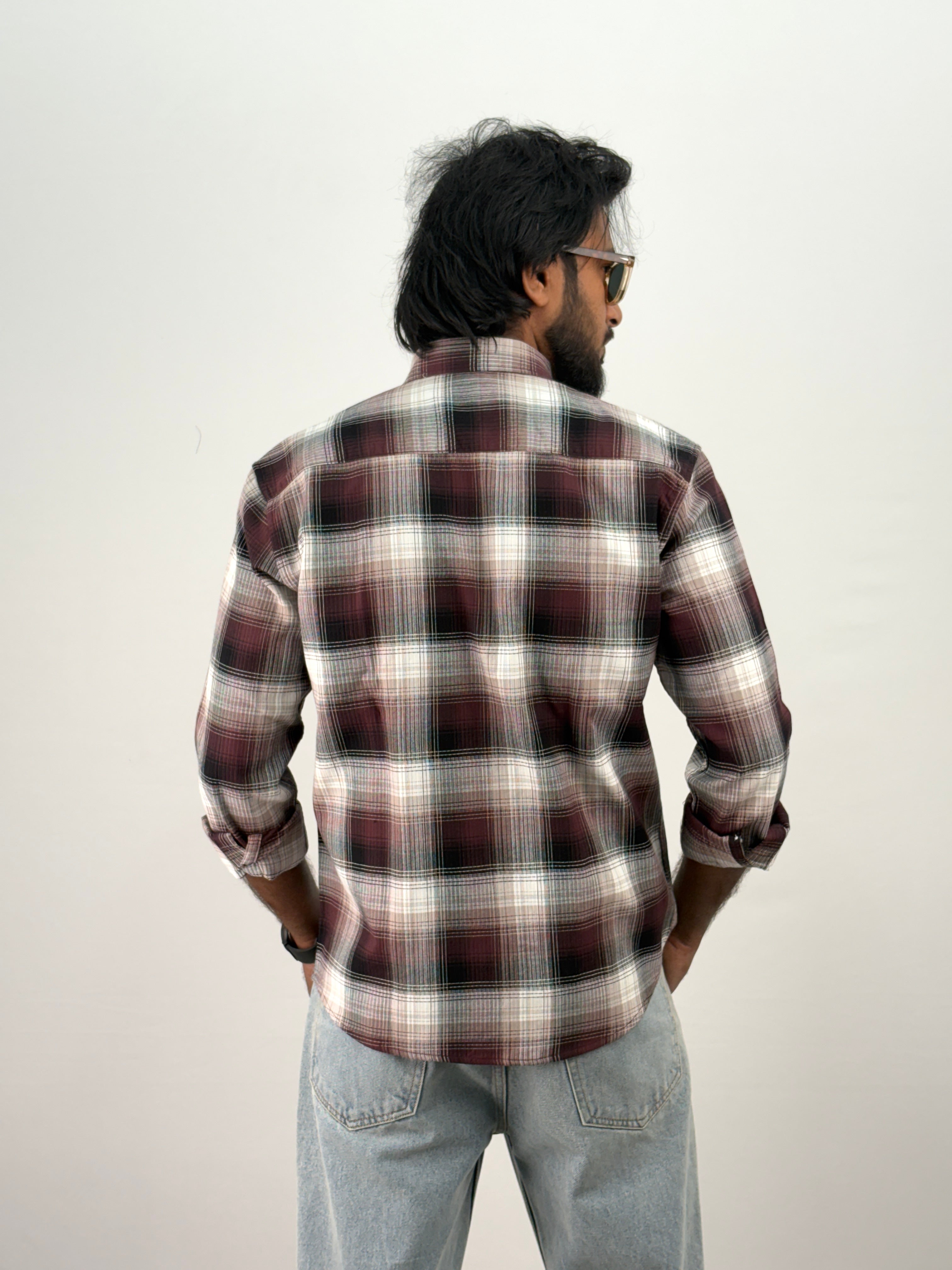 Maroon Flannel Shirt