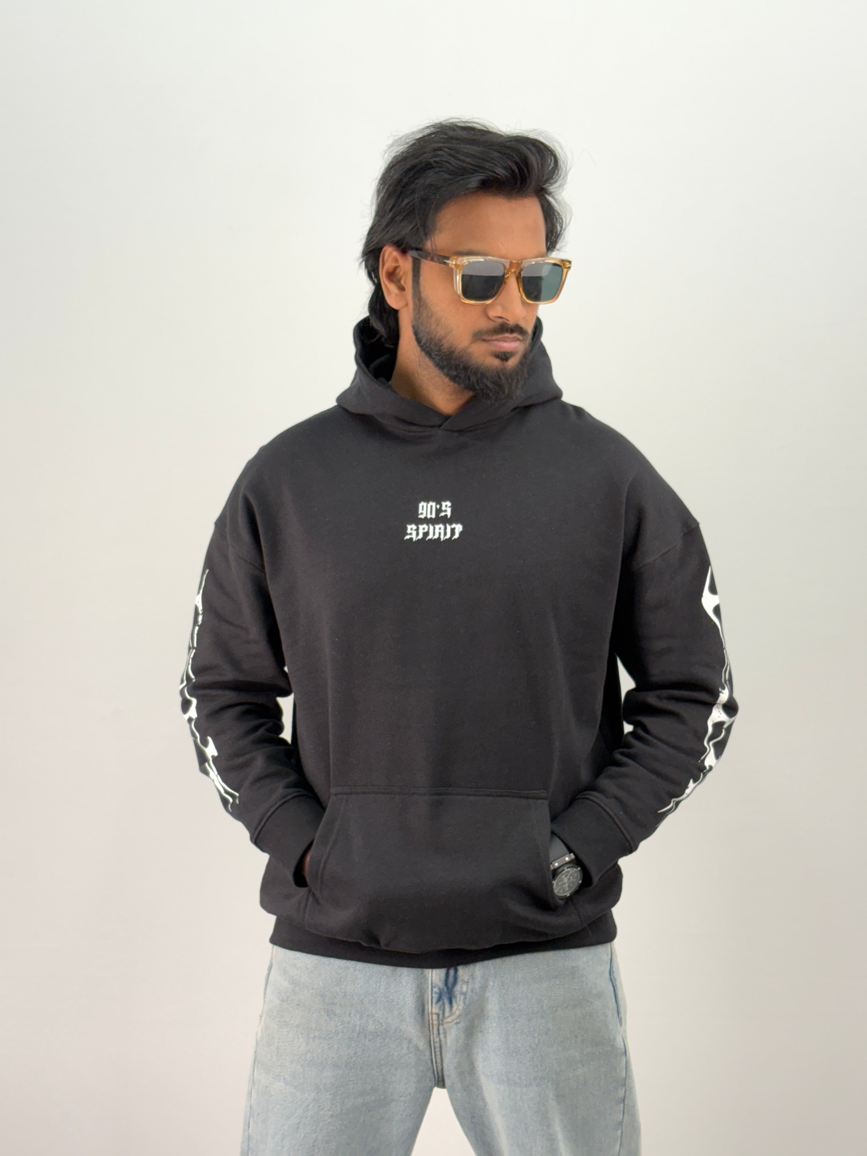 Black 1 Oversized Hoodie