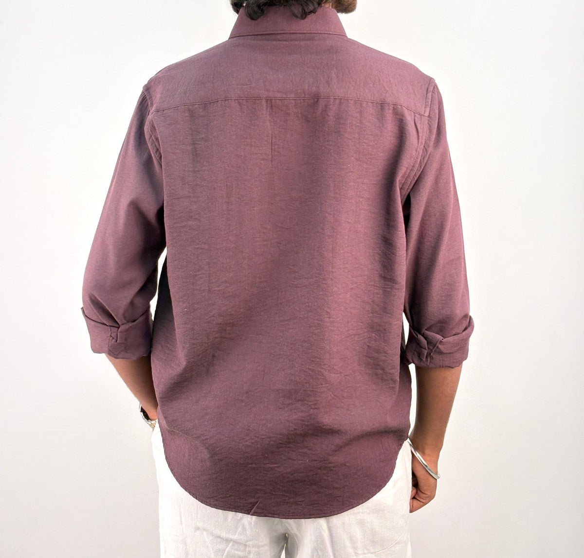 Burgundy IMP Linen Shirt
