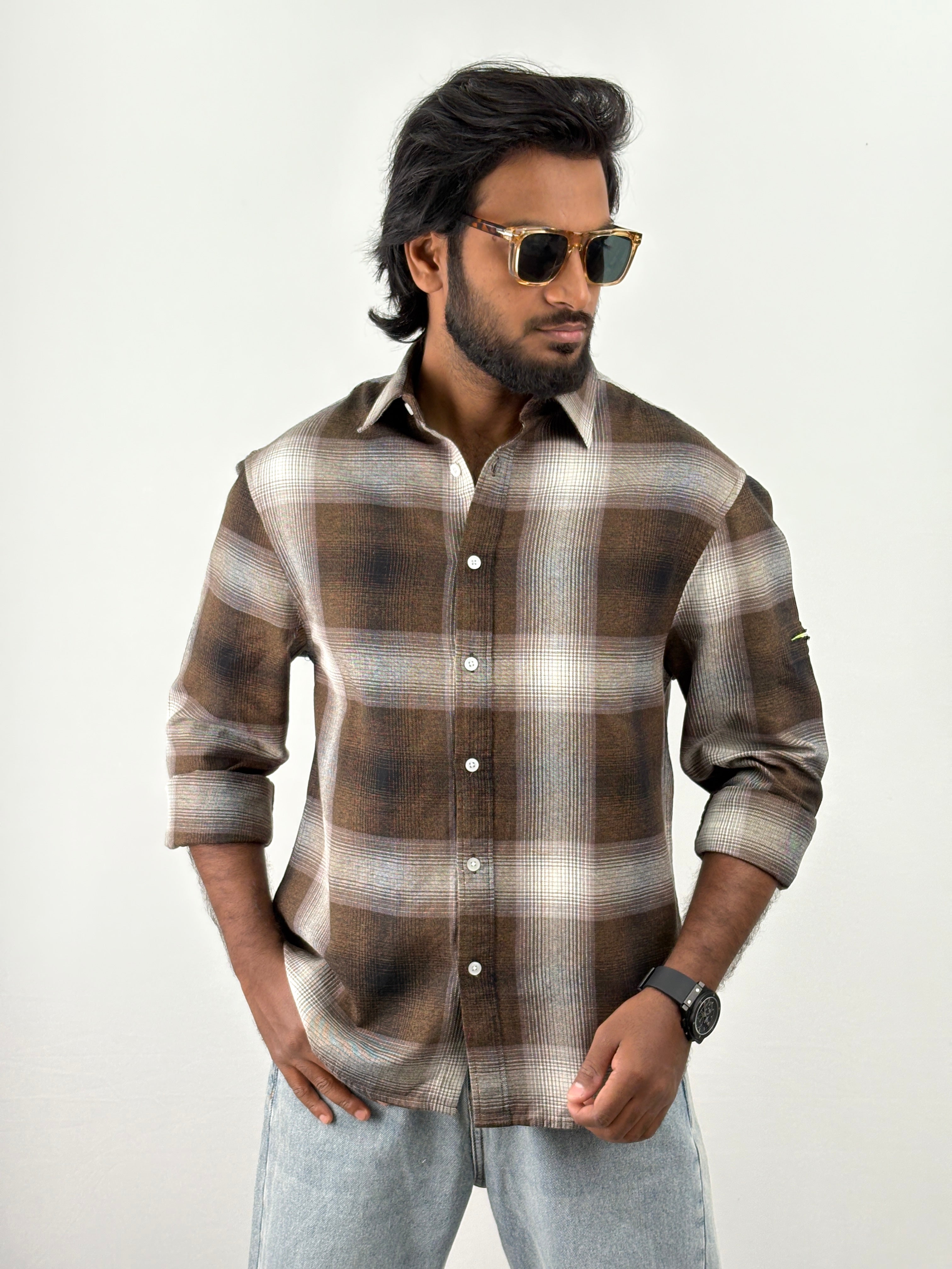 Dark Brown Oversized Shirt