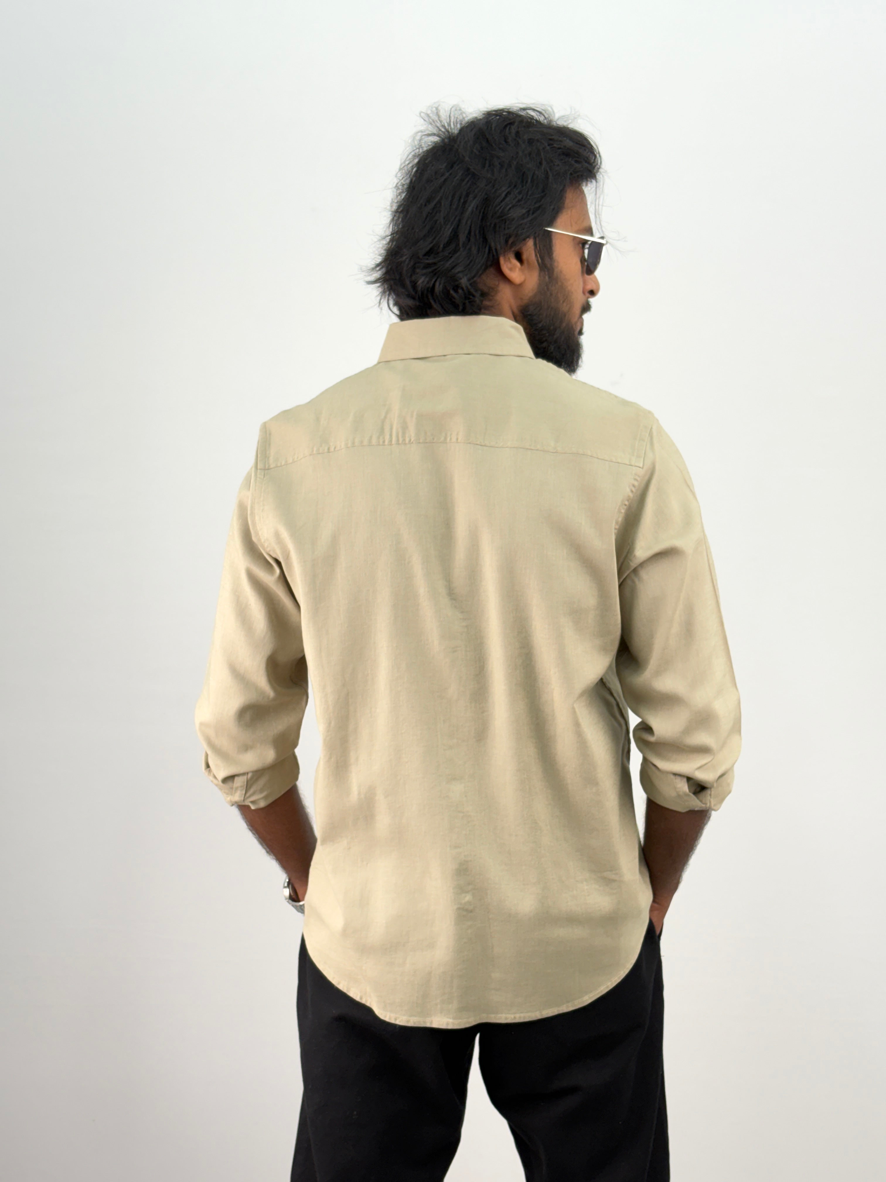 Beige Linen Shirt