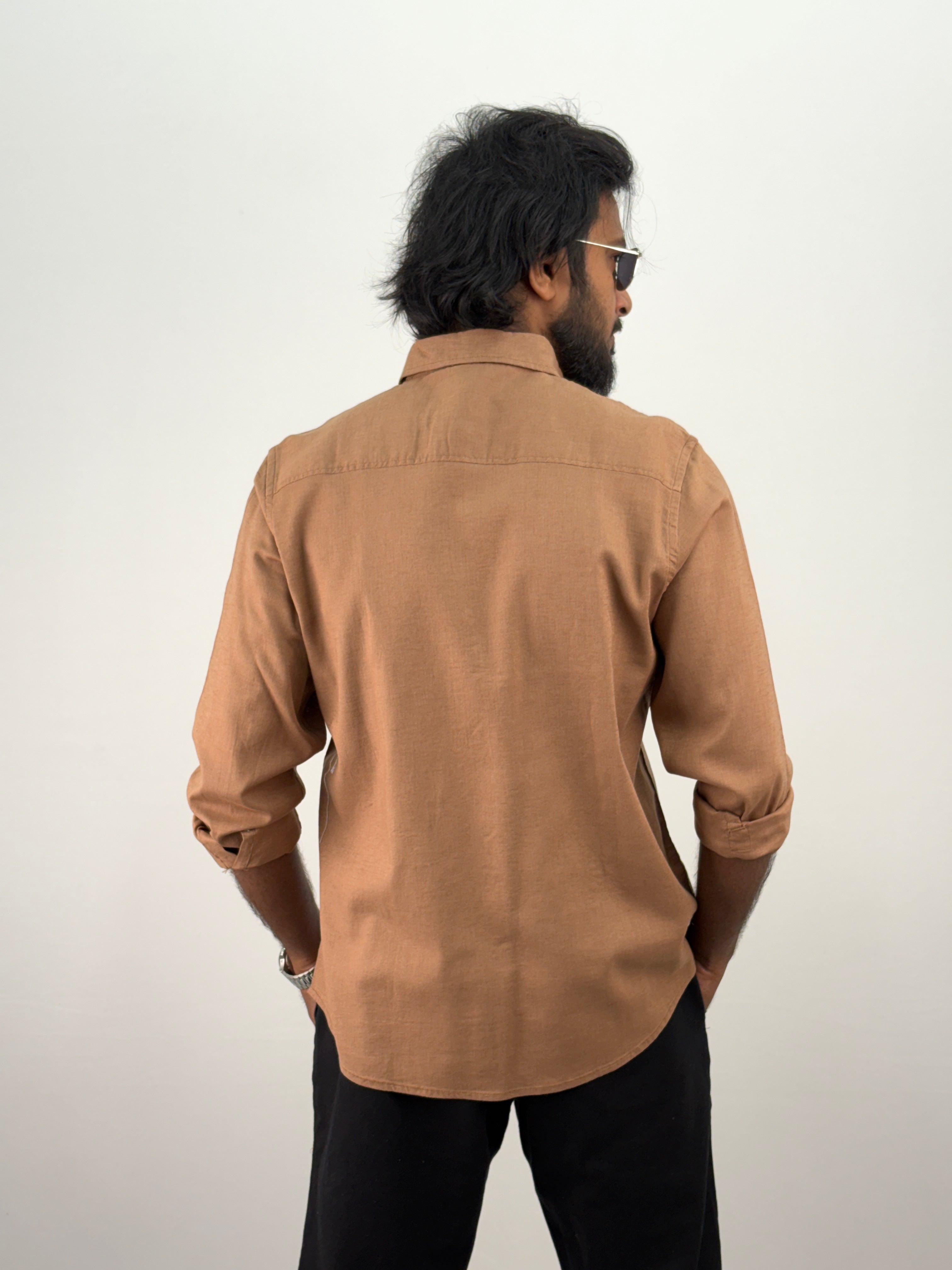 Light Brown Linen Shirt