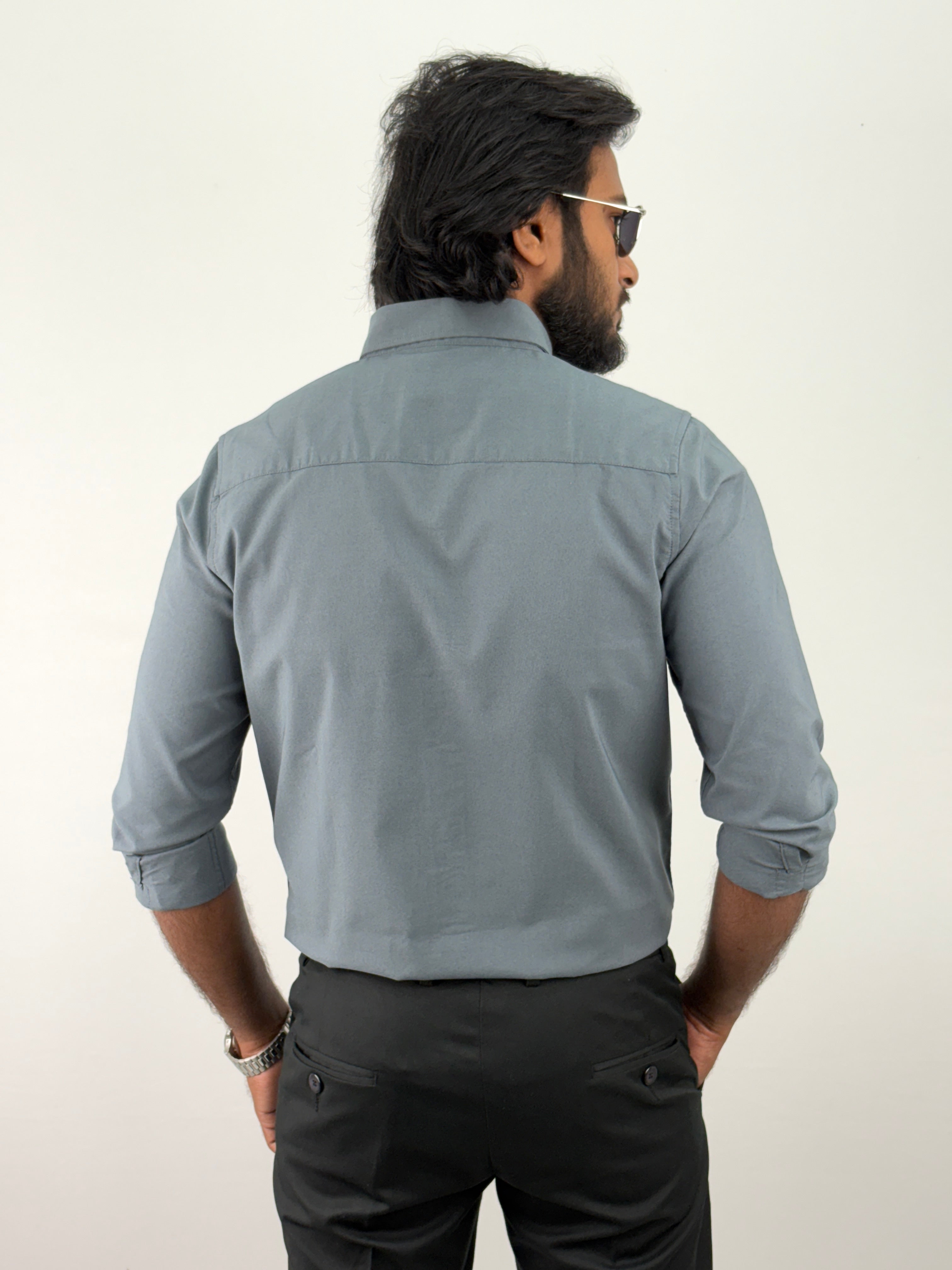 Bachelor Blue Plain Oxford Shirt