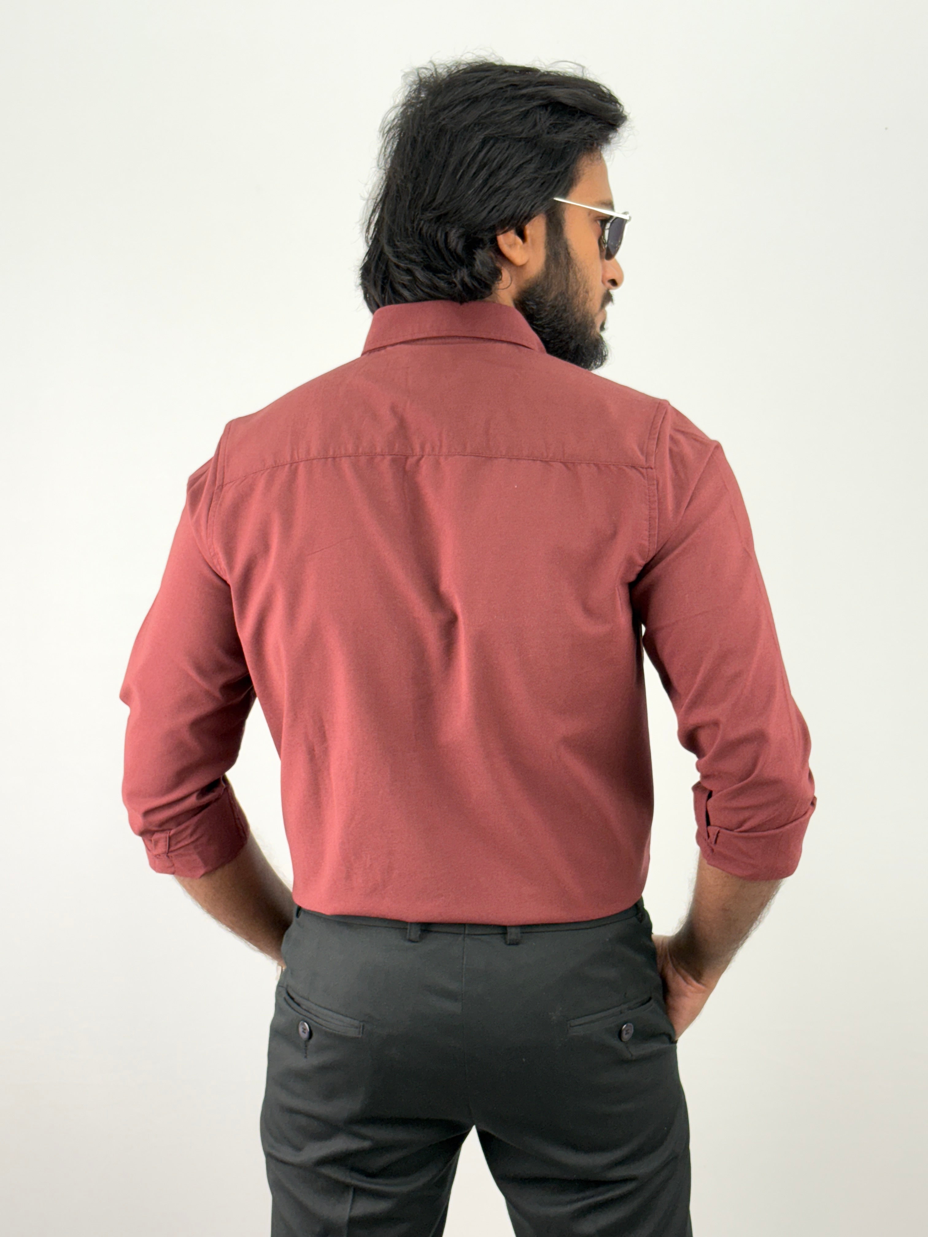 Cherry Plain Oxford Shirt