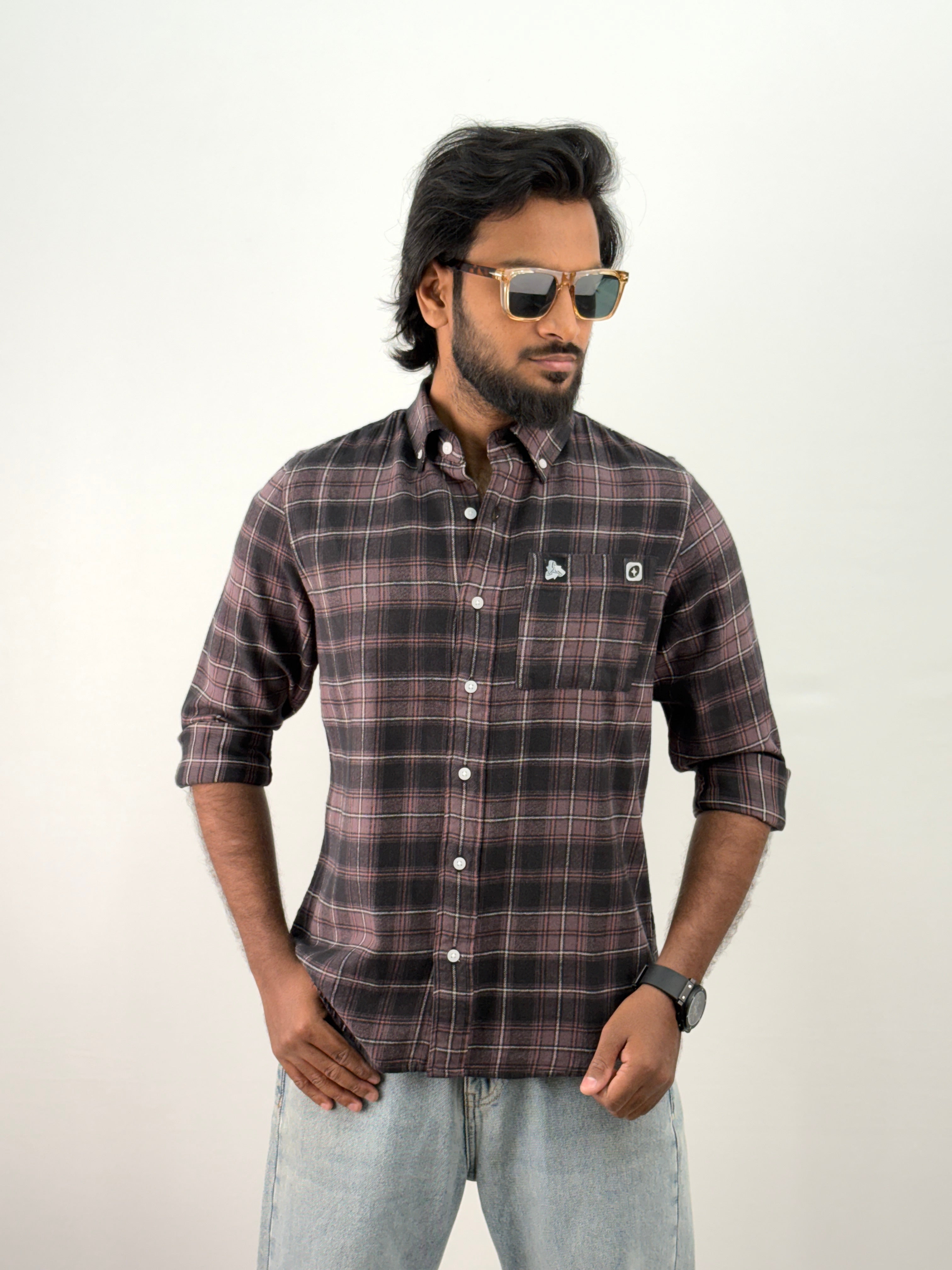 Charcoal Flannel Shirt