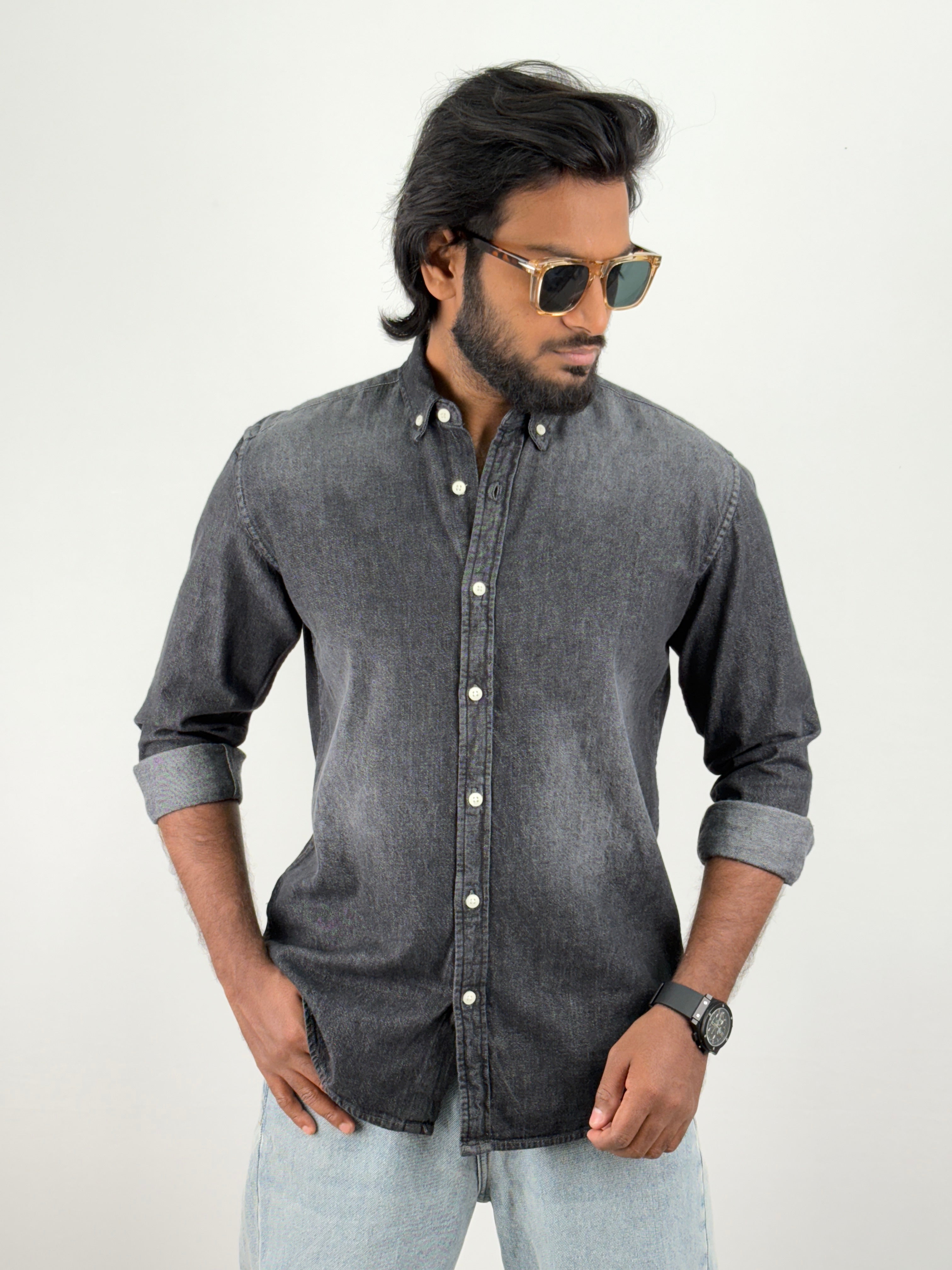 Black Denim Shirt