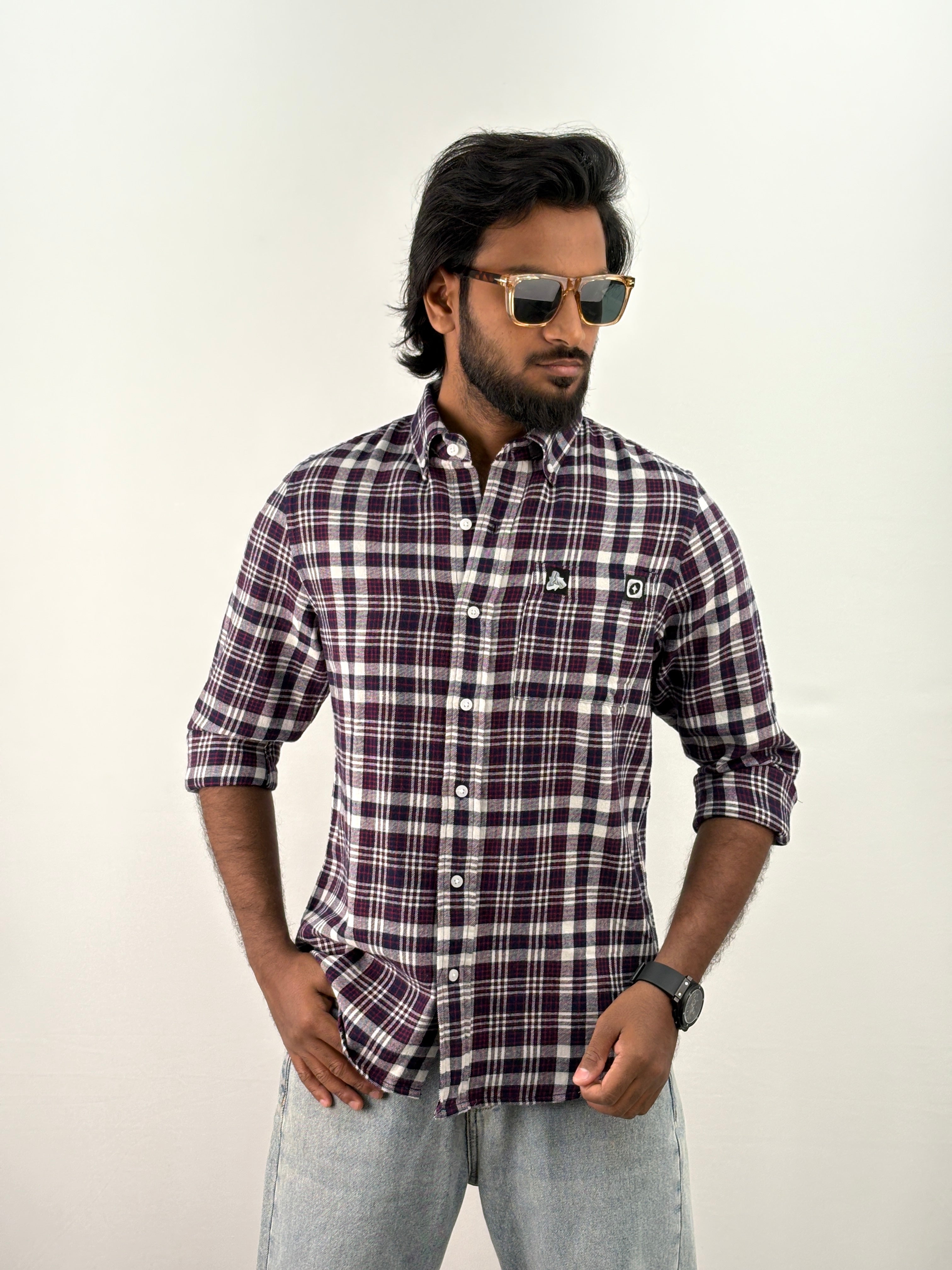 Navy Flannel Shirt