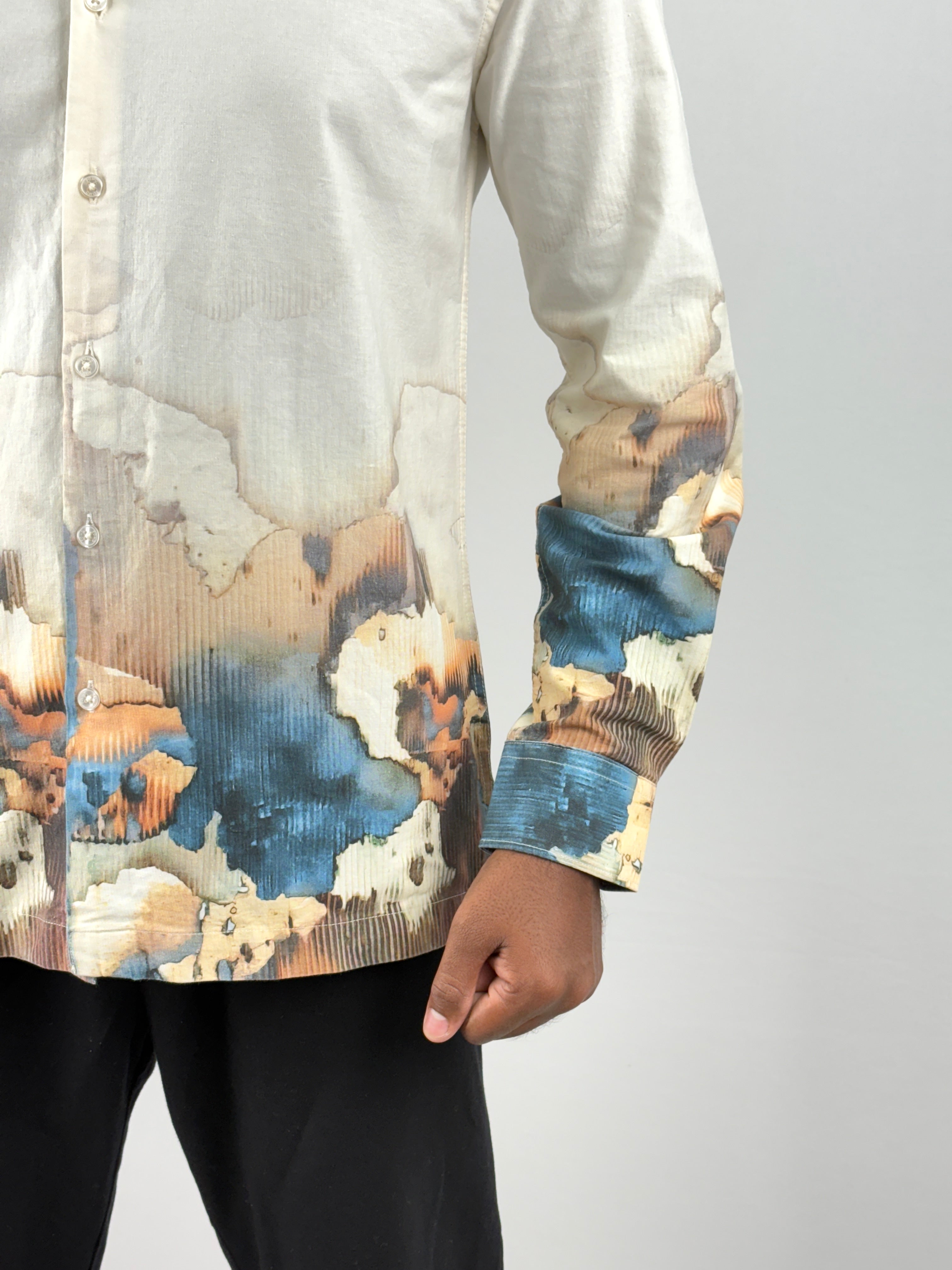 Beige Digital Printed Shirt 2