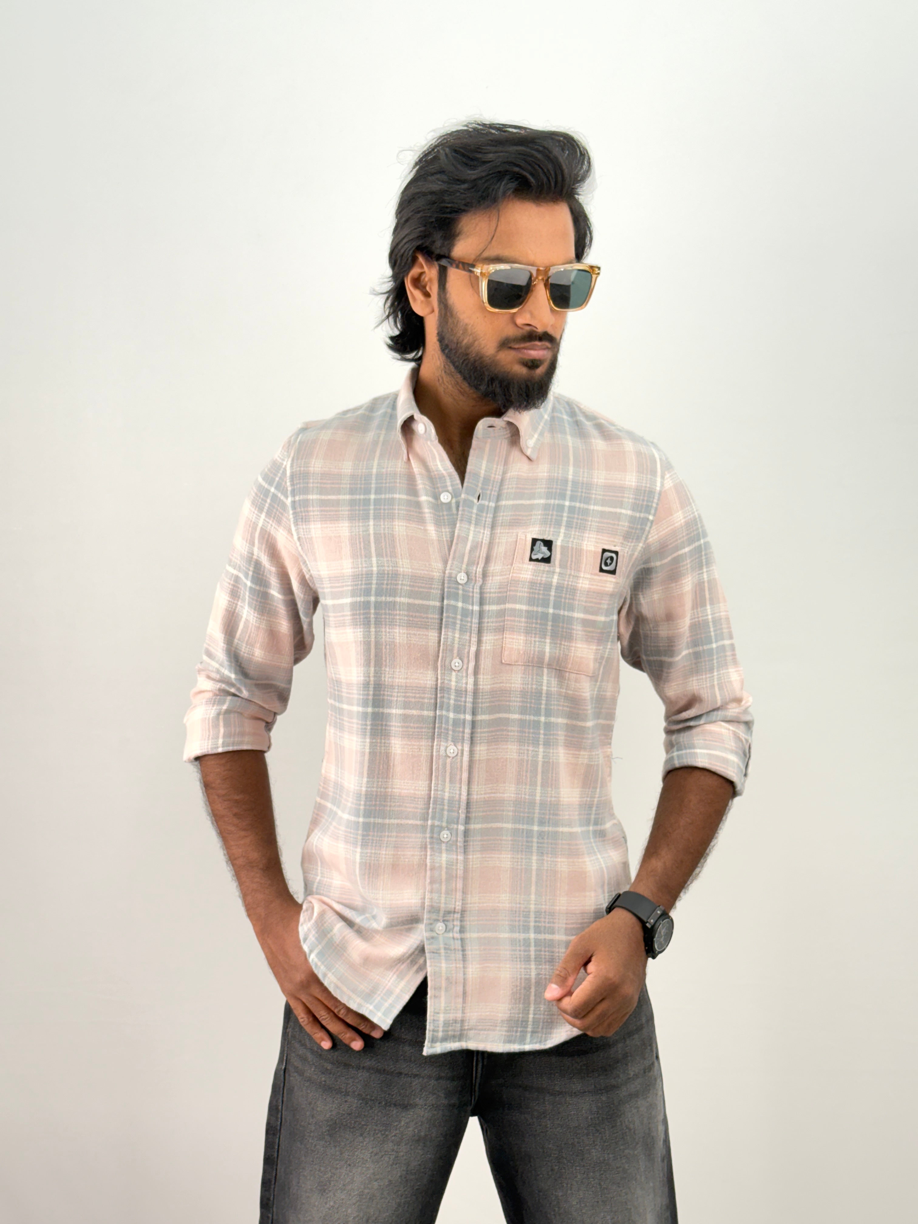 Peach Flannel Shirt