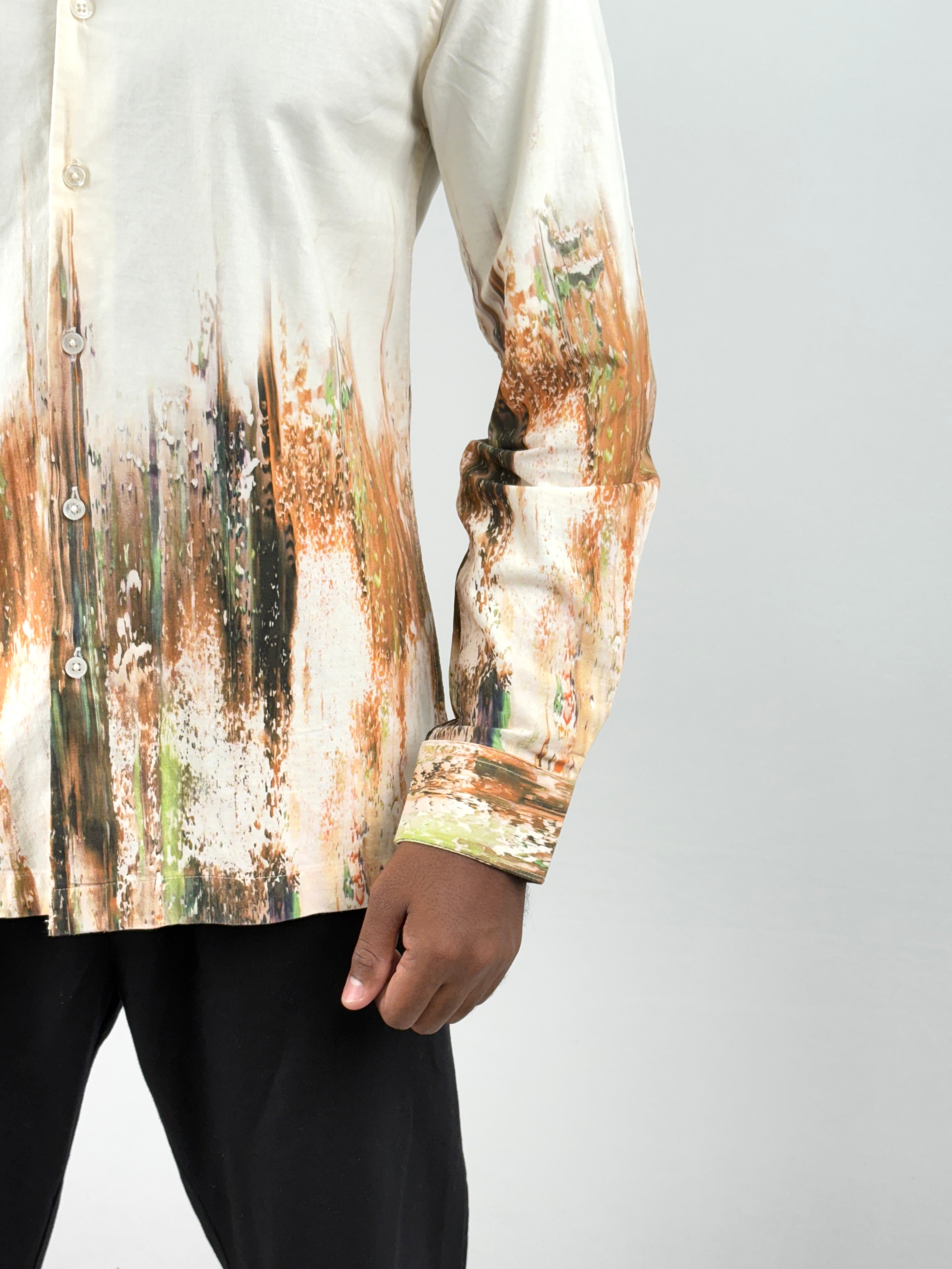 Beige Digital Printed Shirt 3