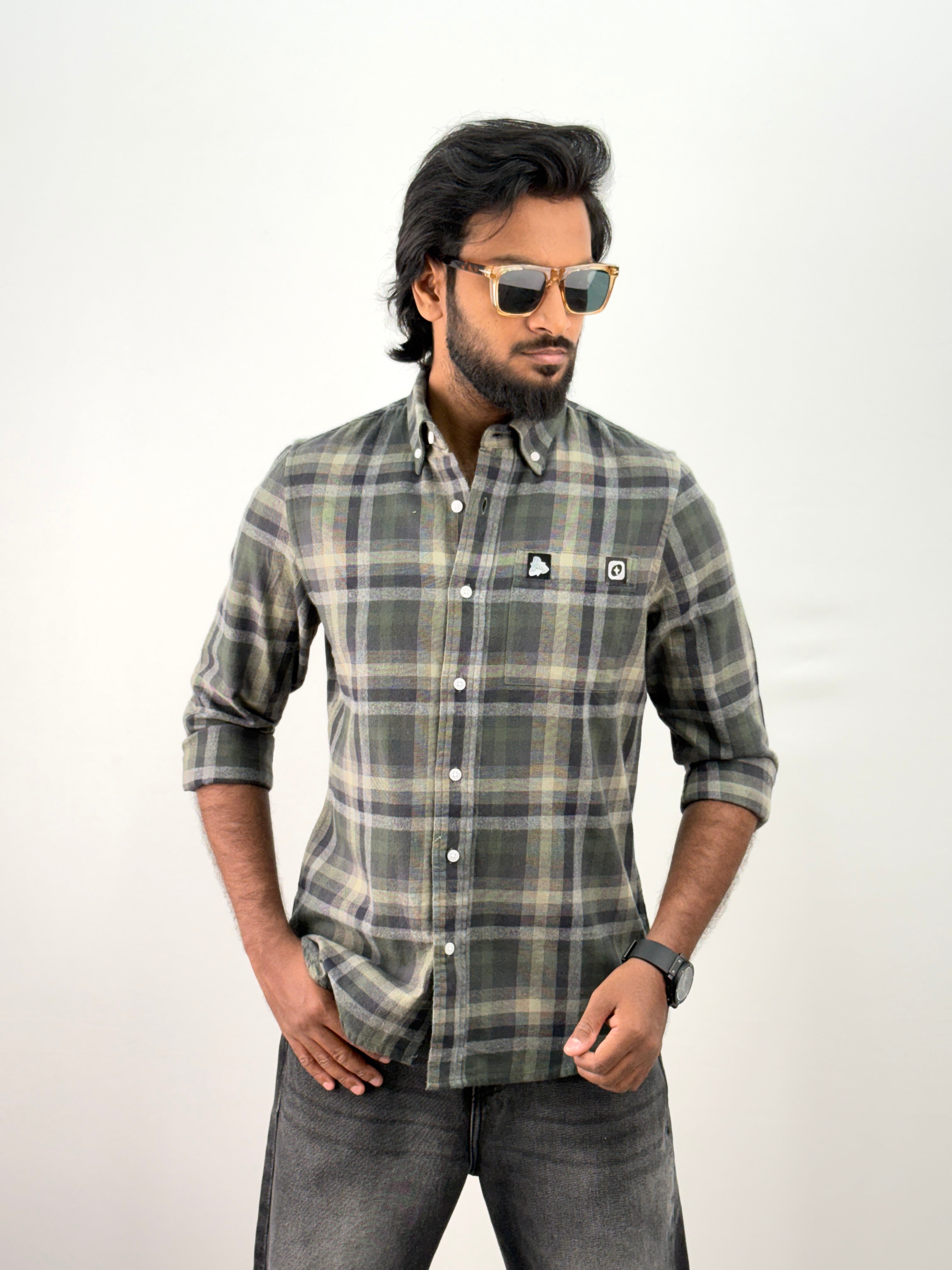Green Flannel Shirt
