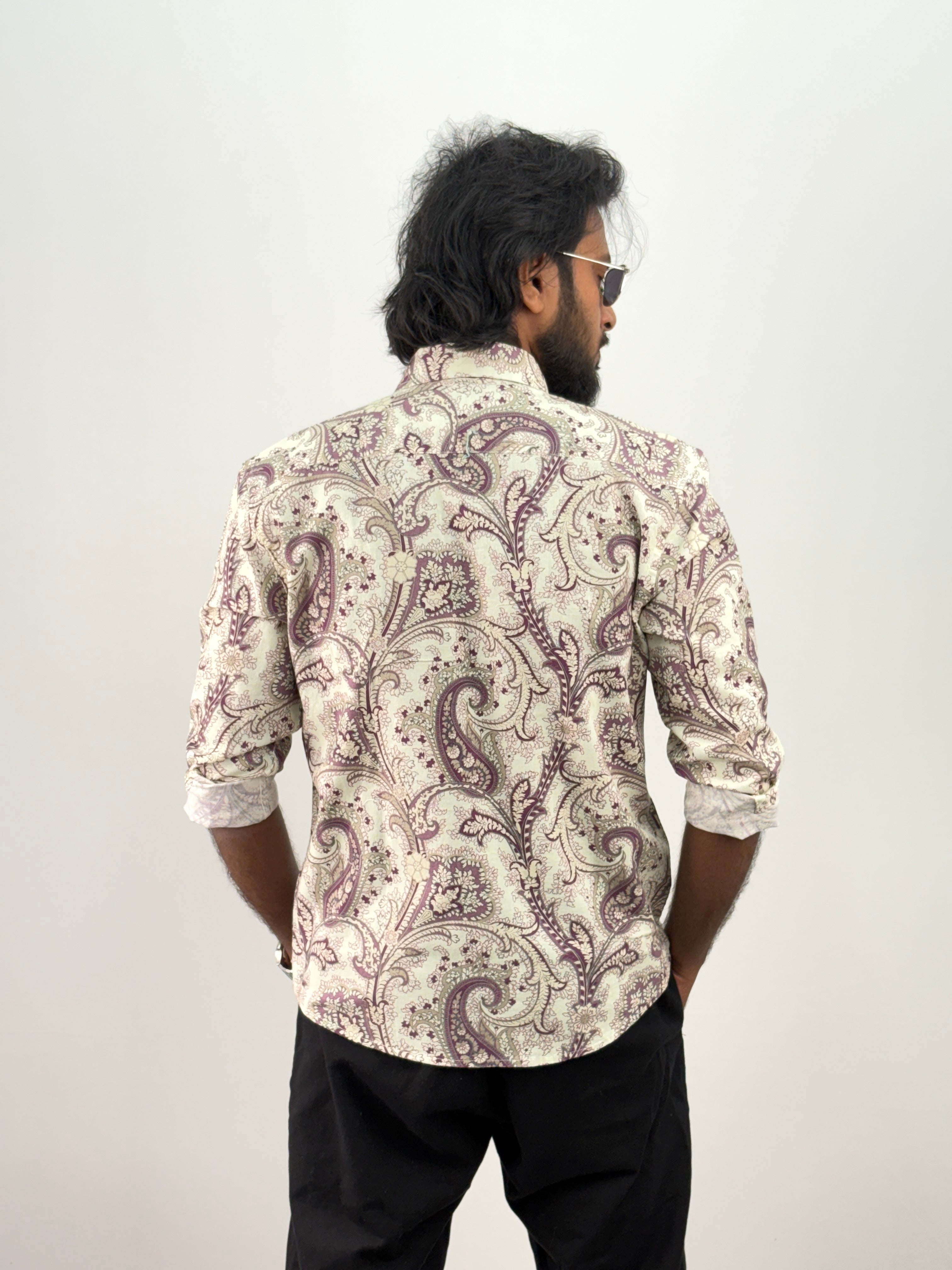 Burgundy Printed Shirt