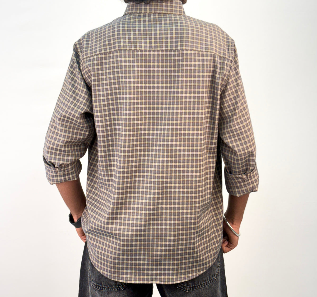 Golden Brown Vintage Checked Shirt