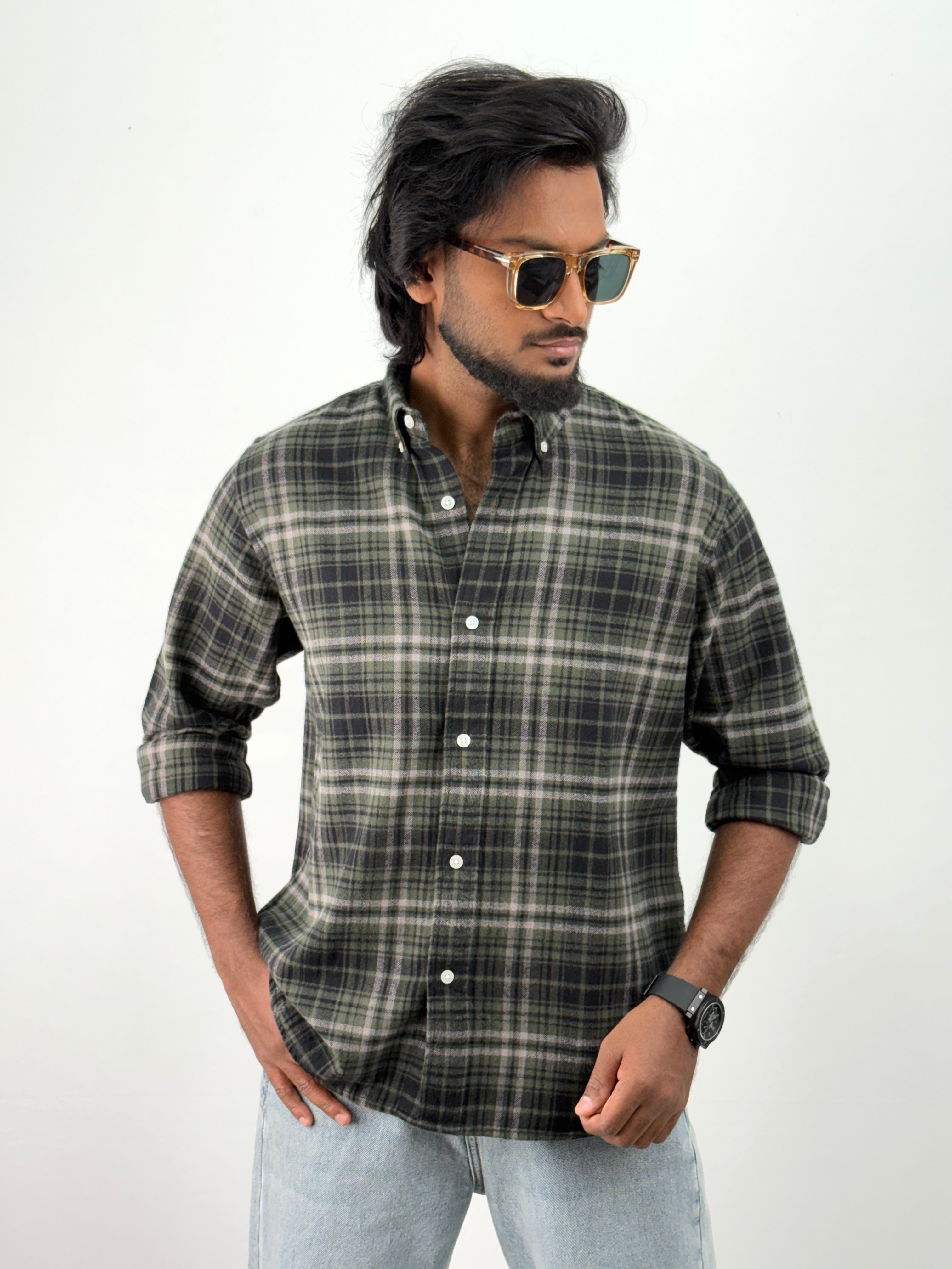 Green Flannel Shirt