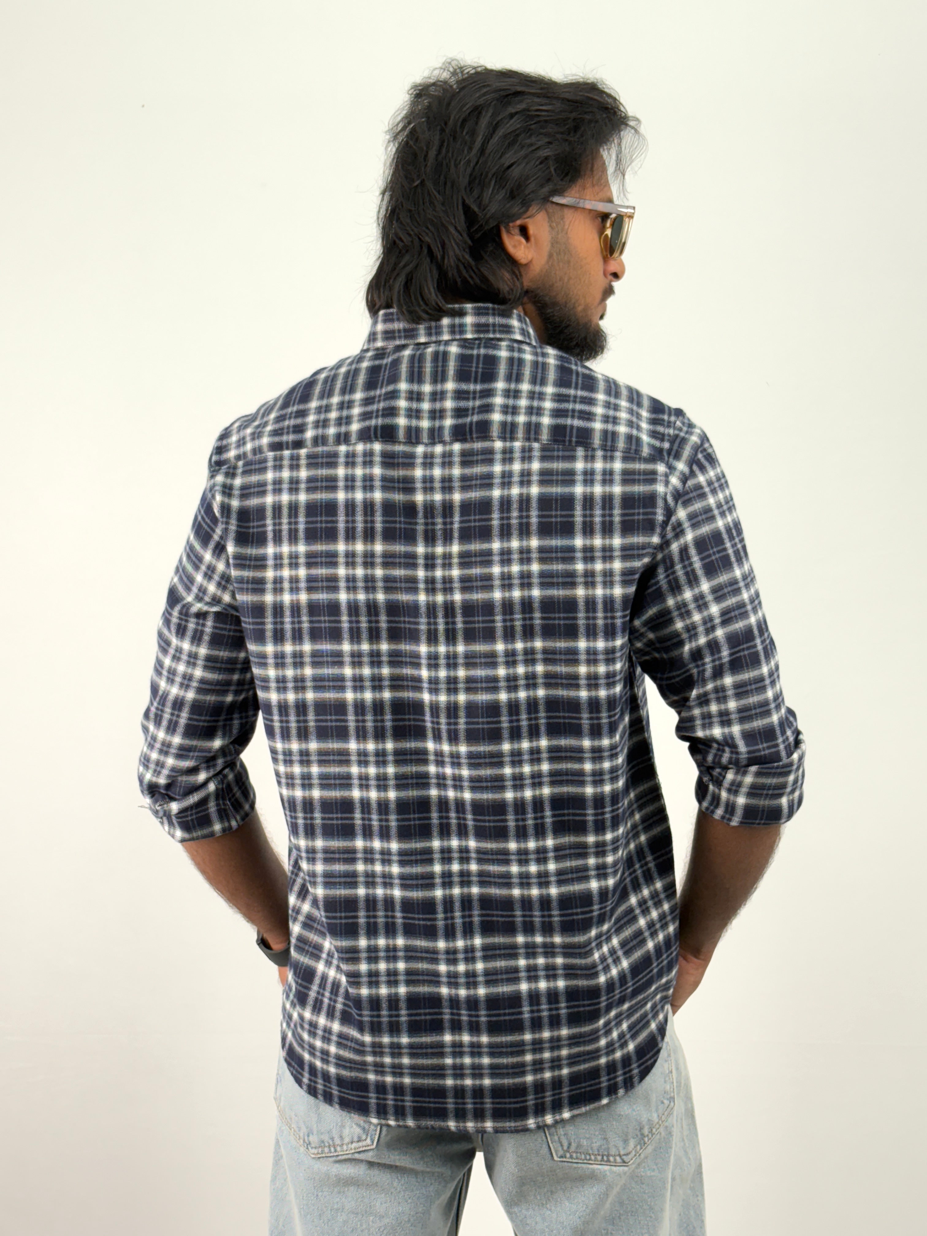 Navy Flannel Shirt