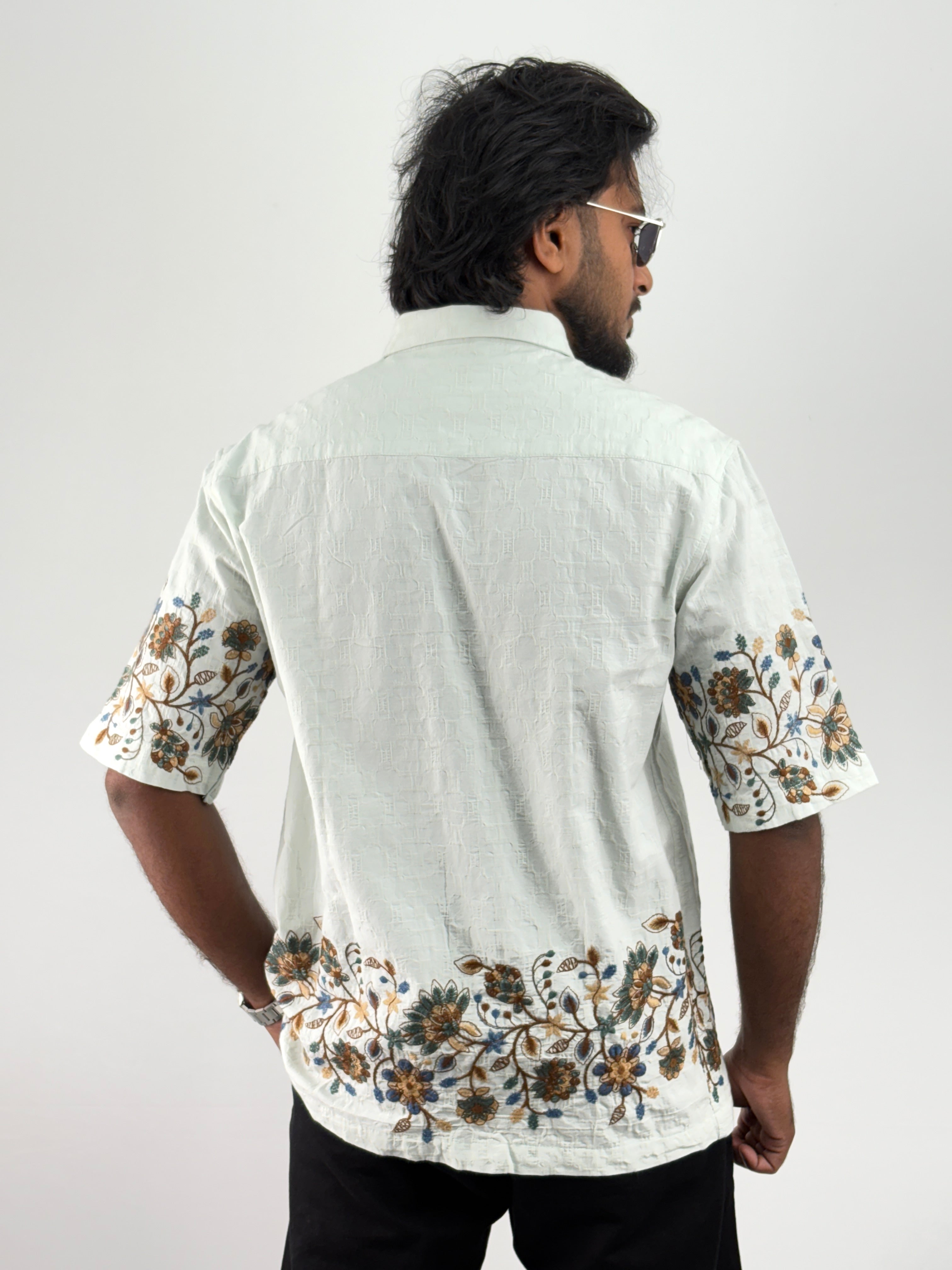 Light Green Embroidery Shirt