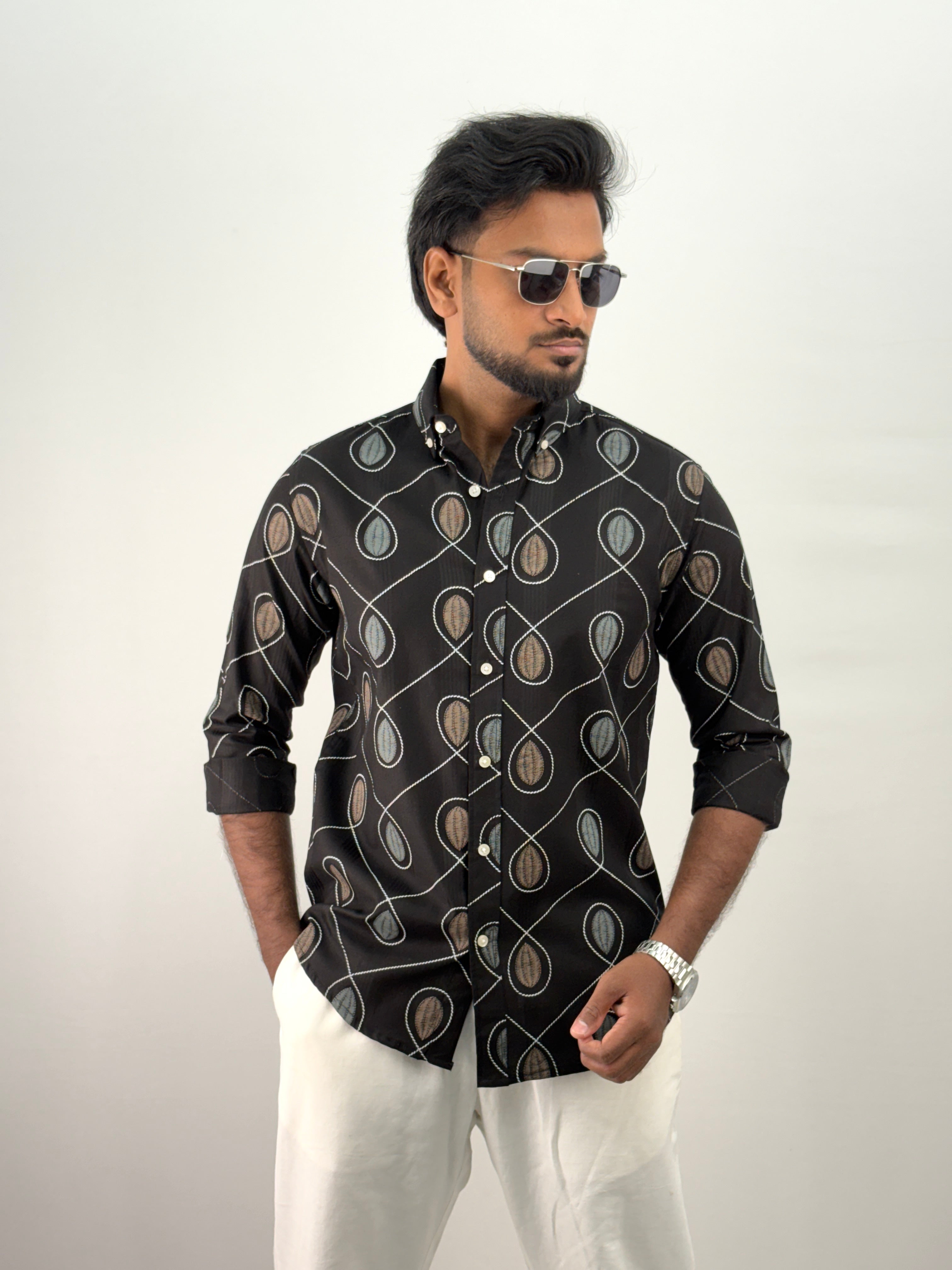 Black Printed Shirt