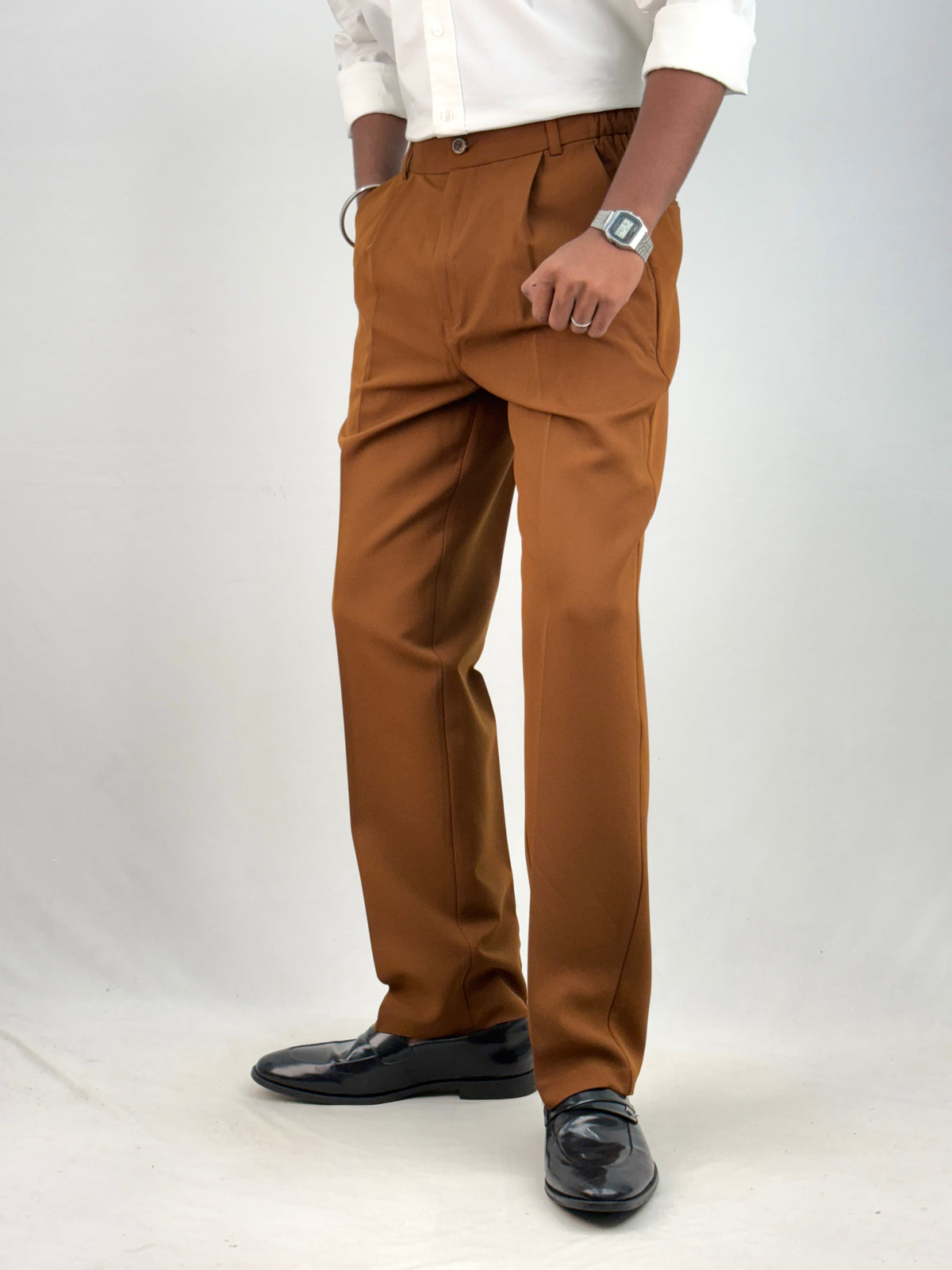 Brown Korean Baggy Pant