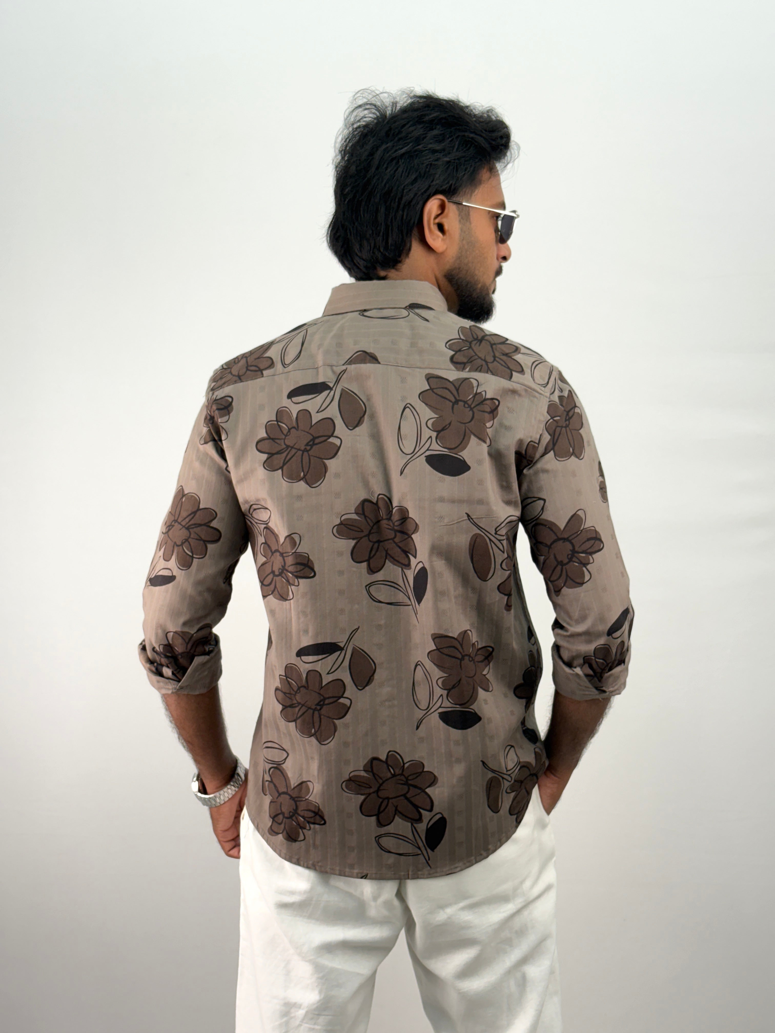Light Brown Printed Shirt