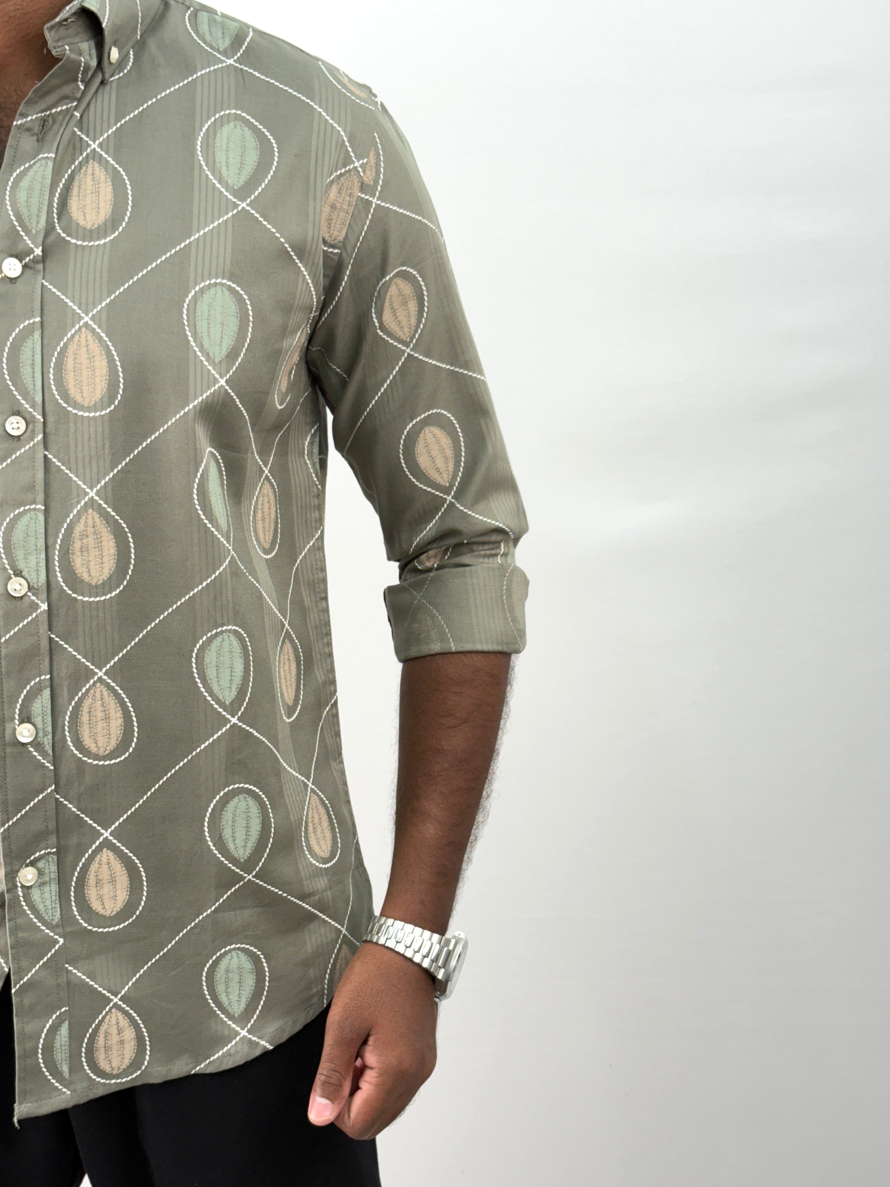 Light Green Printed Shirt