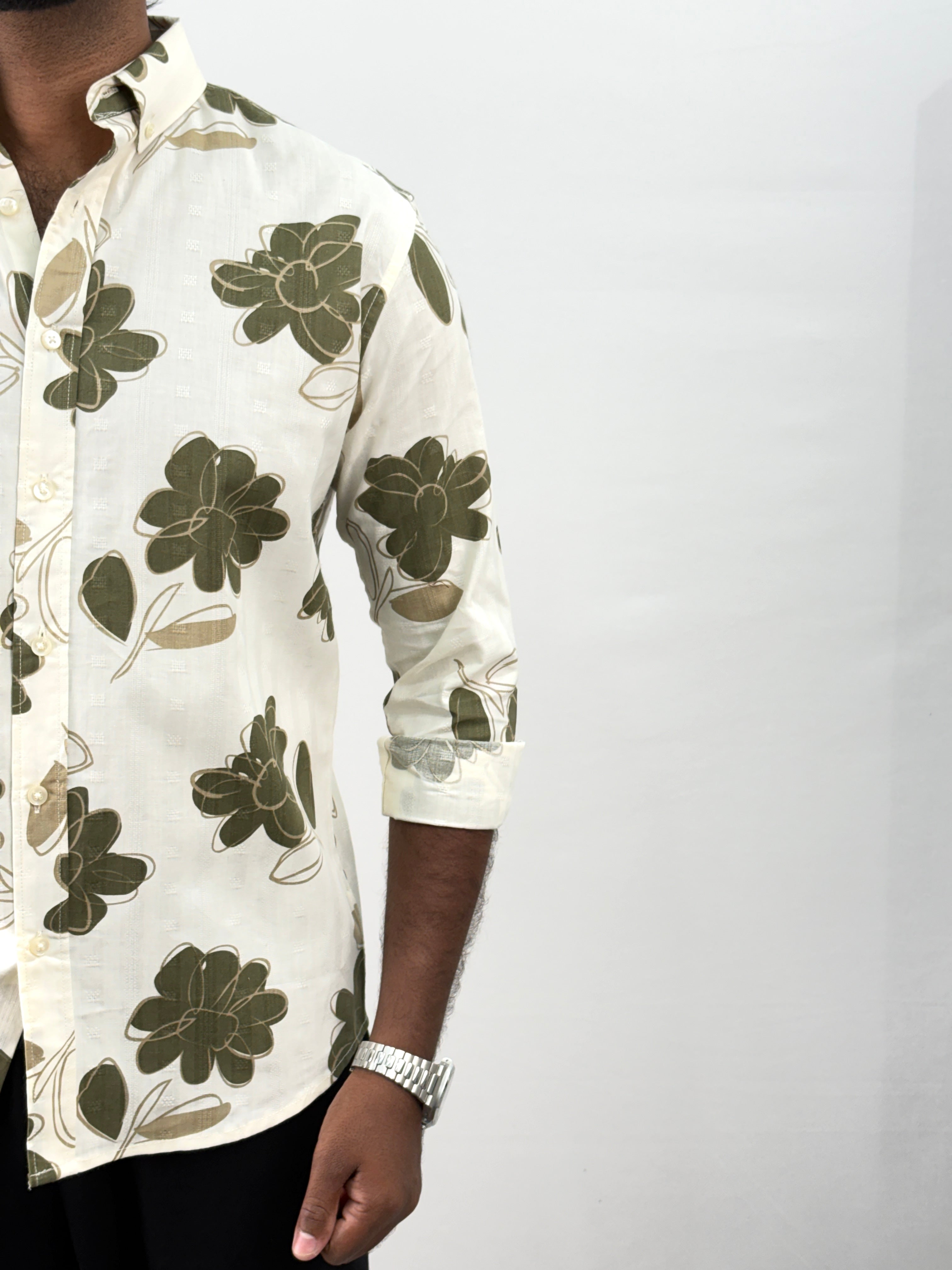 Green Printed Shirt