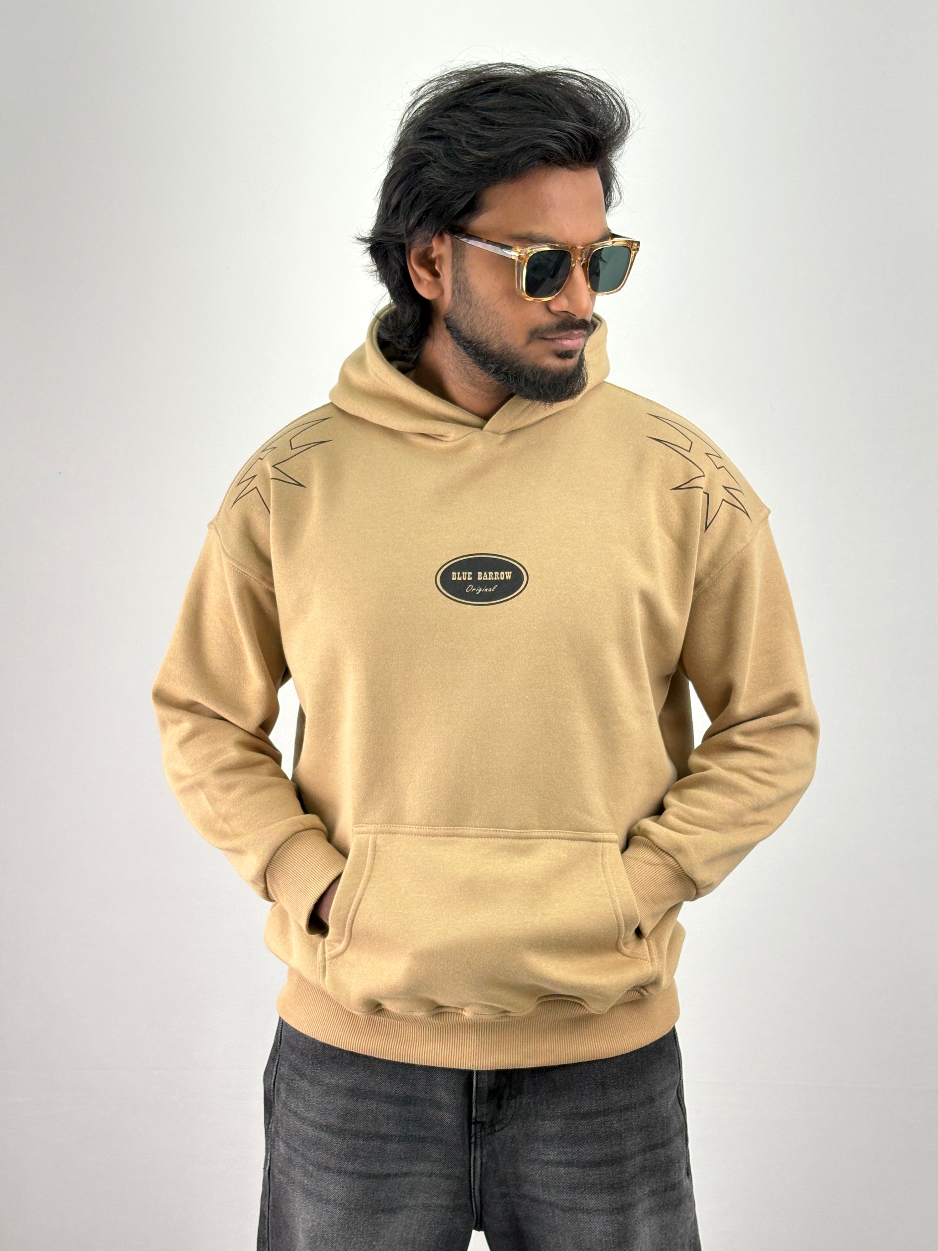 Beige Oversized Hoodie