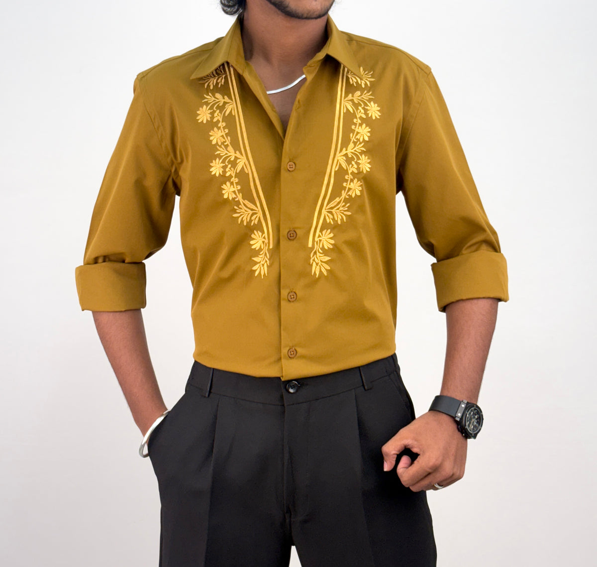 Mustard IMP Embroidery Shirt
