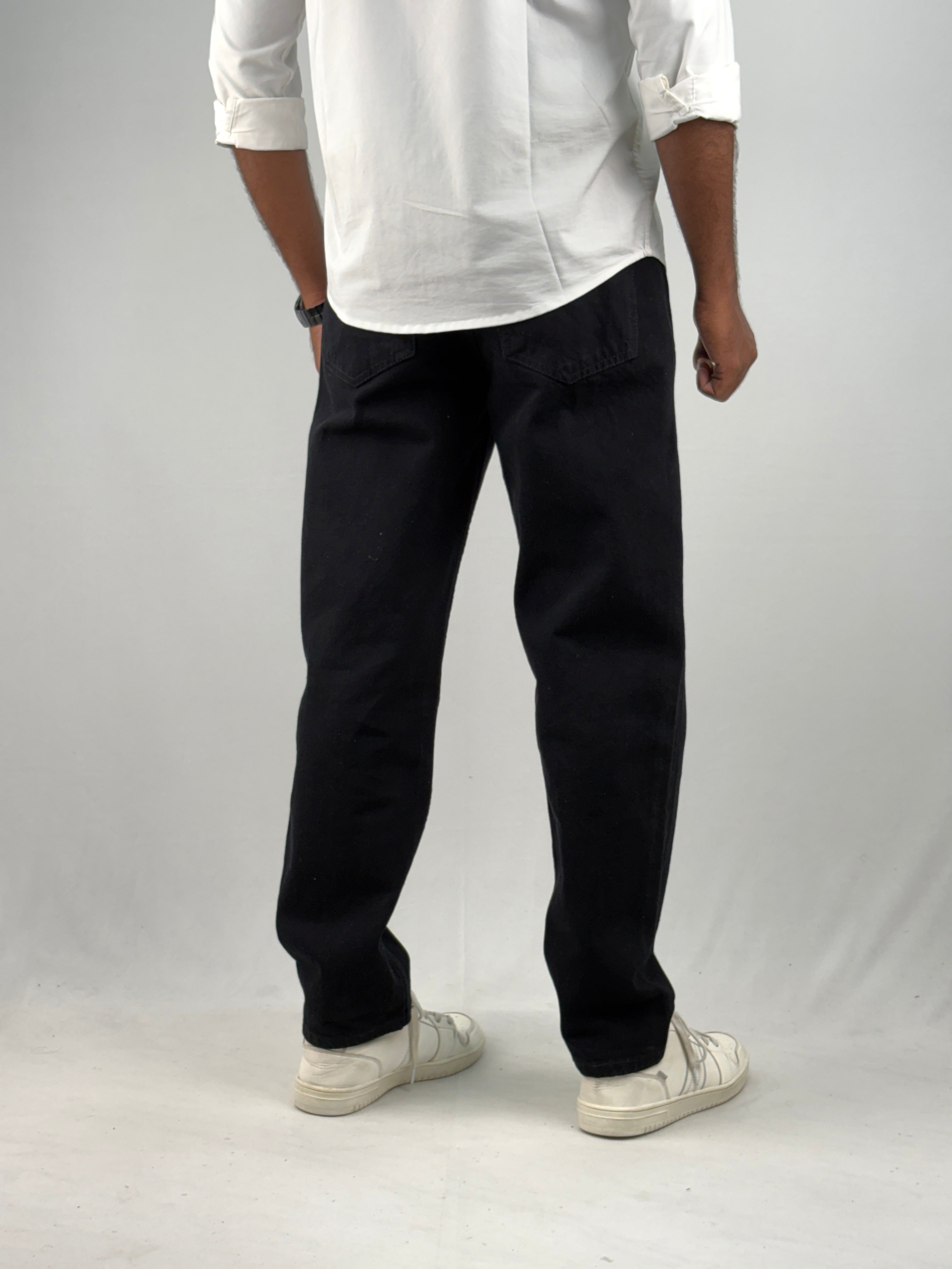 Black Semi Baggy Jean 1