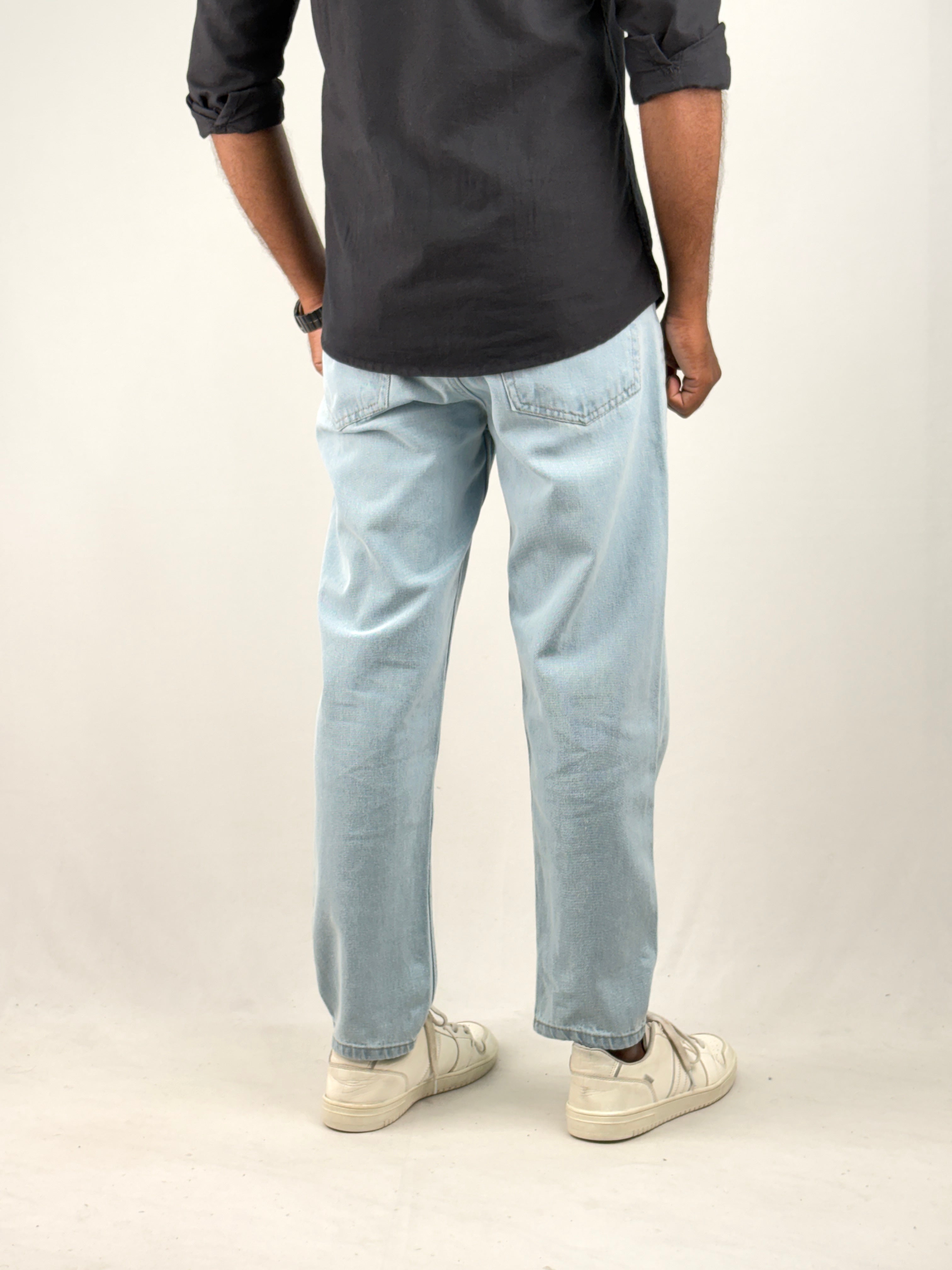 Ice Blue Semi Baggy Jean 1