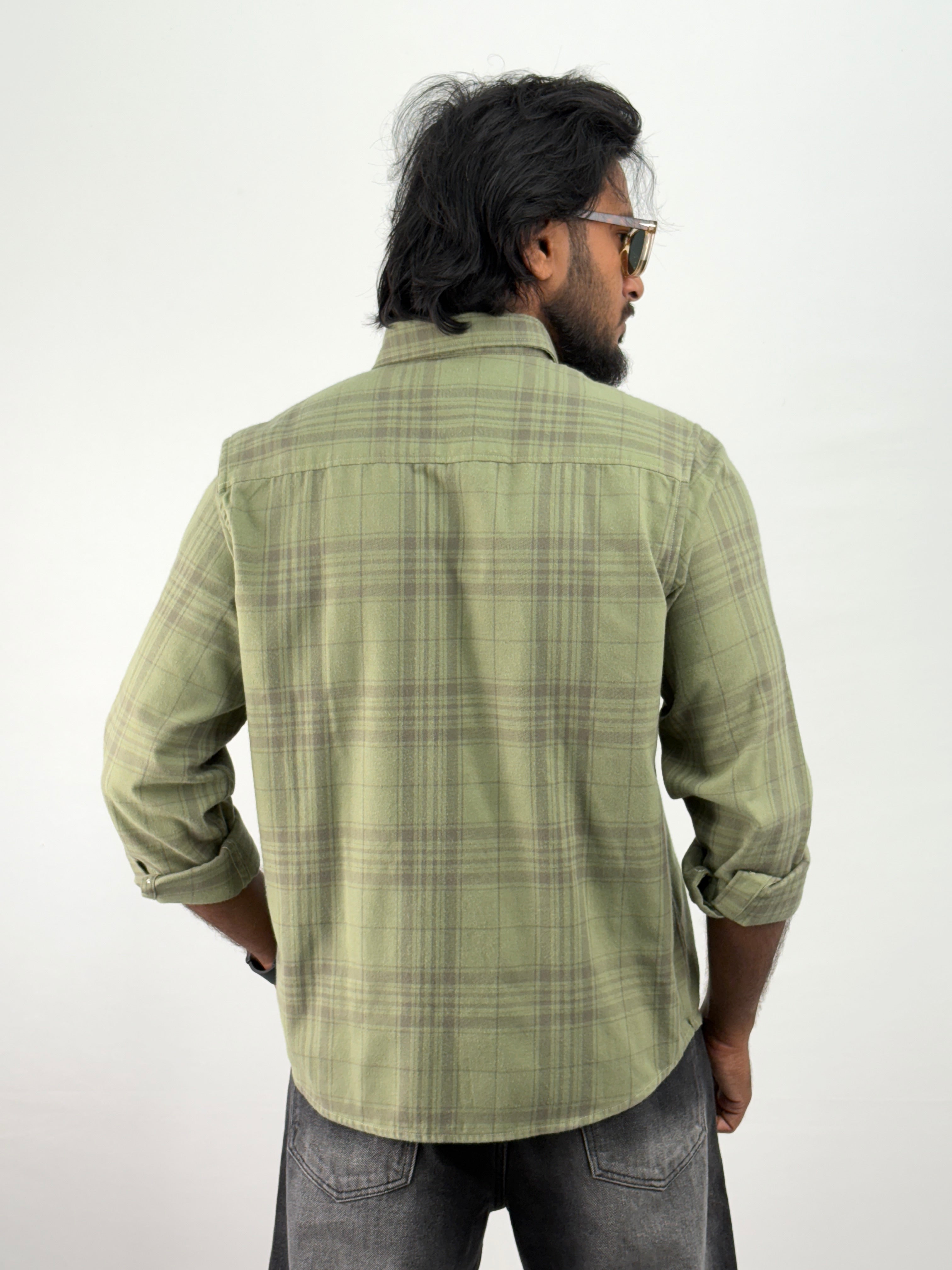 Olive Flannel Shirt