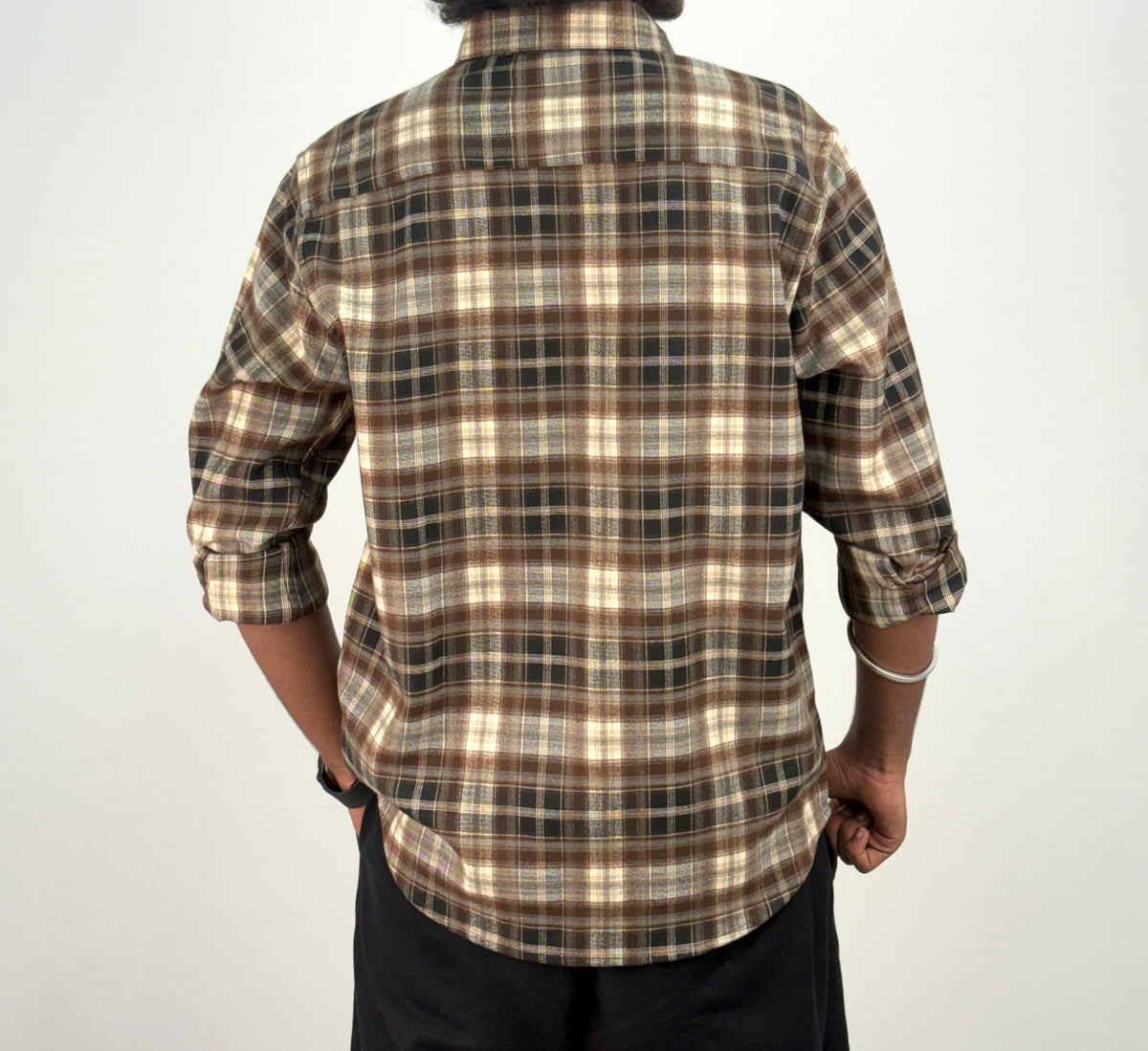 Beige Black IMP Flannel Shirt 5