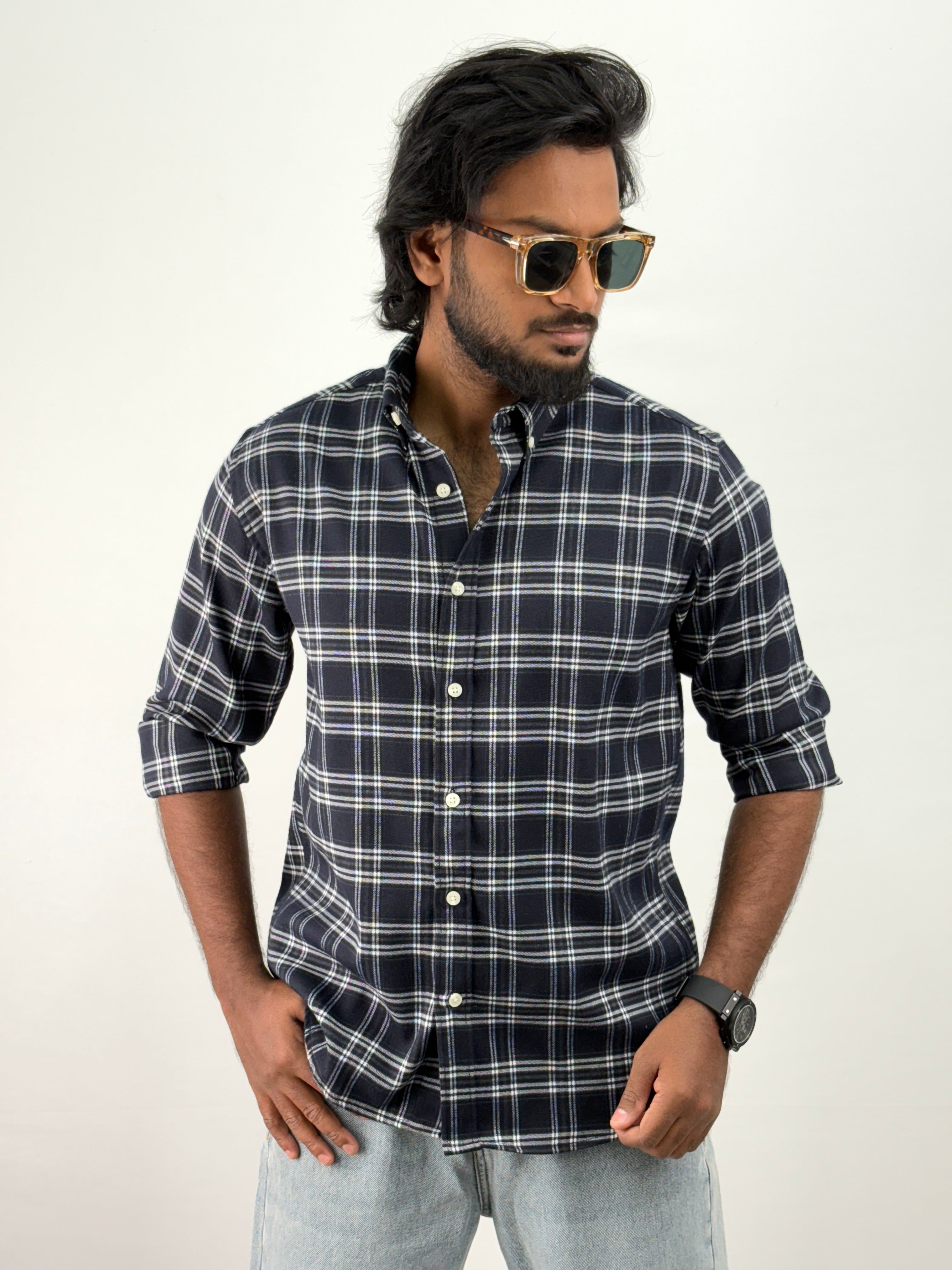 Navy Flannel Shirt