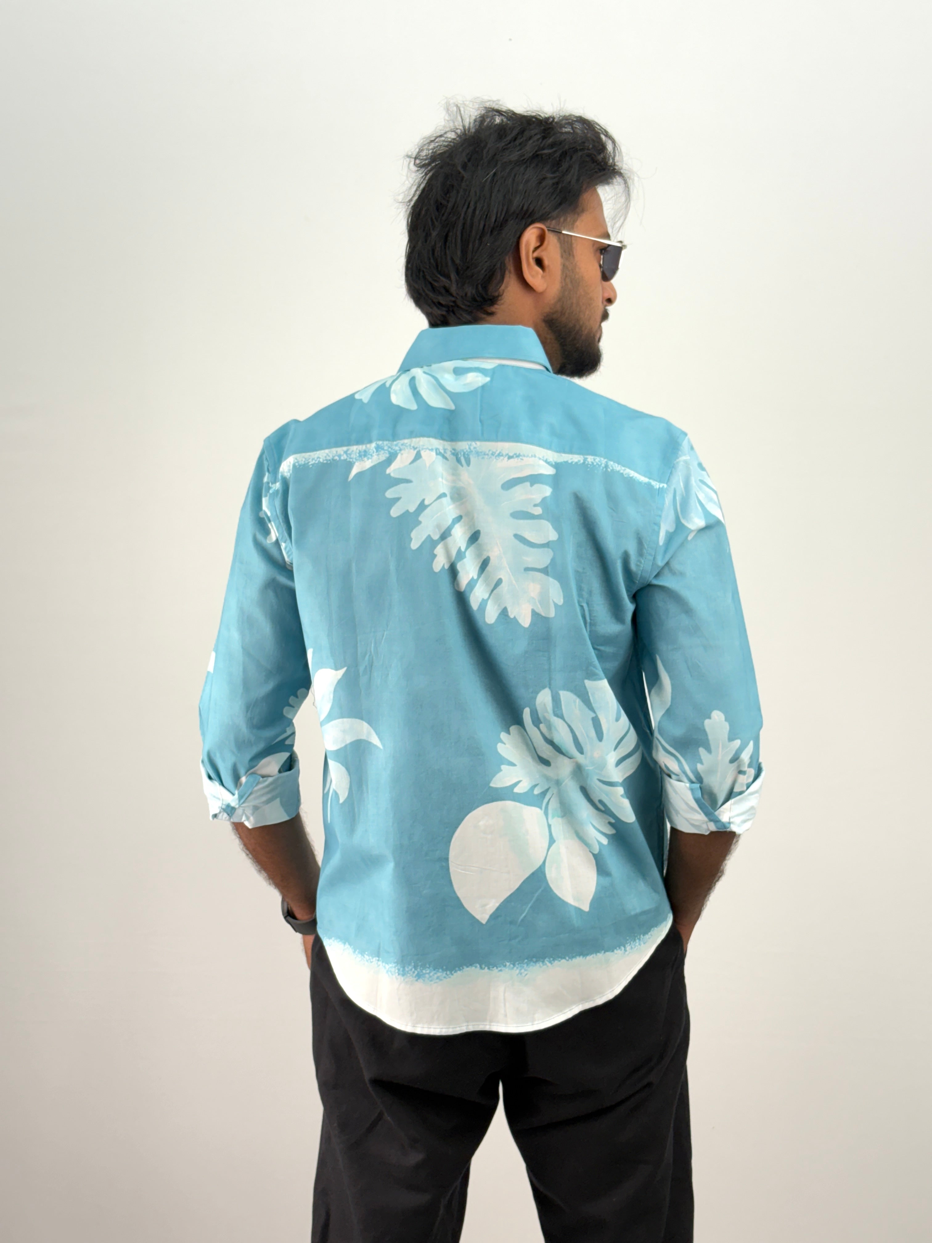 Blue Printed Shirt