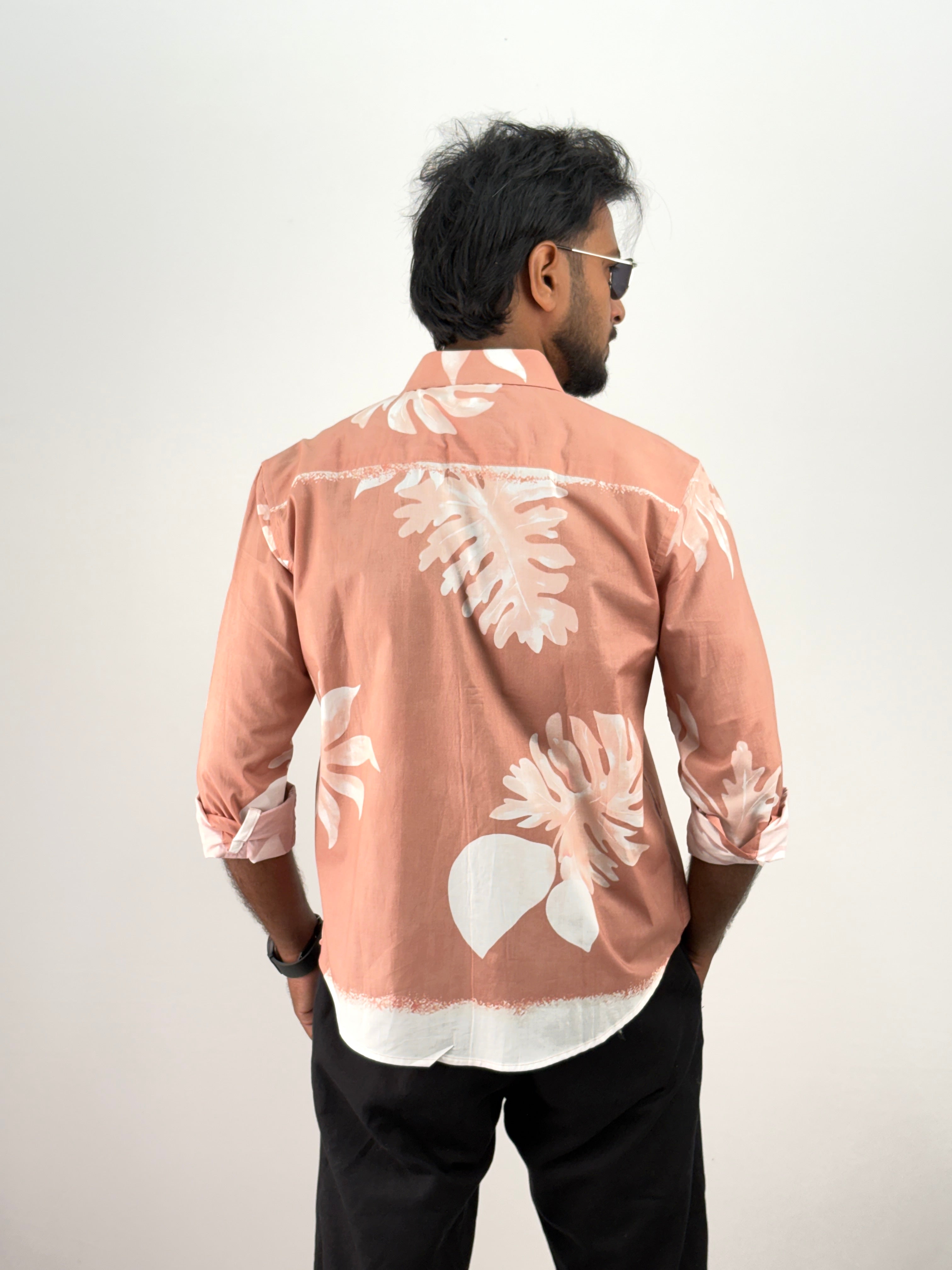 Peach Printed Shirt