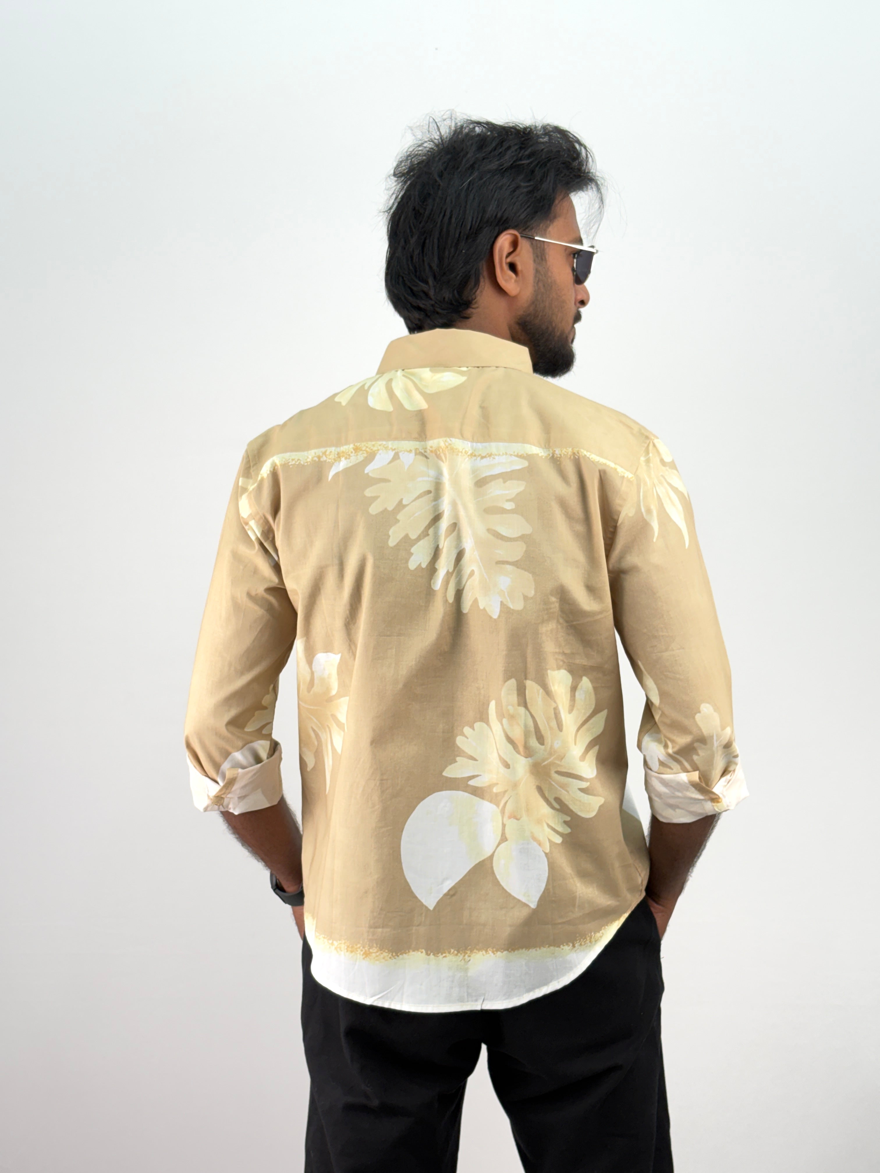 Beige Printed Shirt