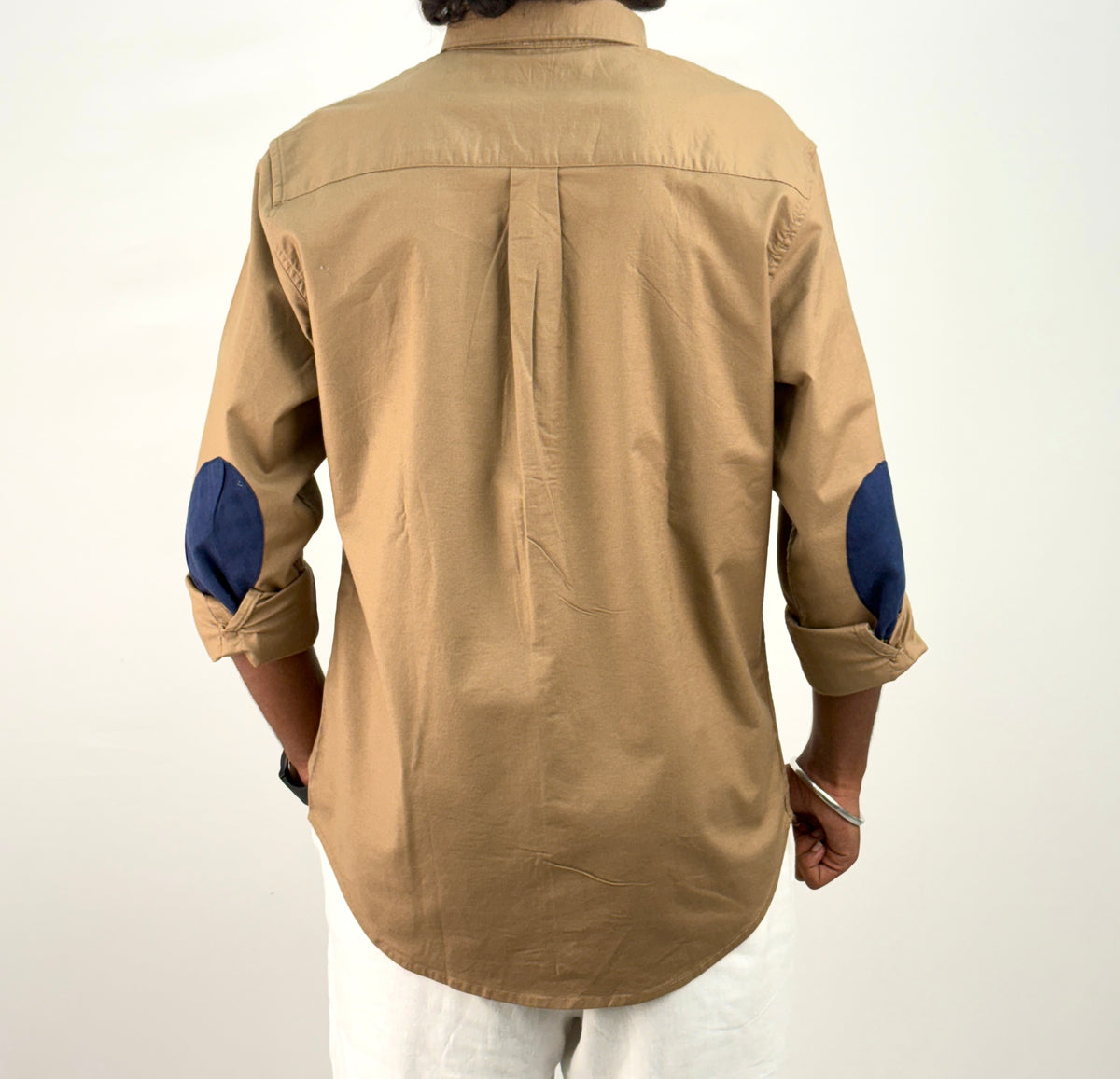 Khaki Elbow Patch Shirt 2