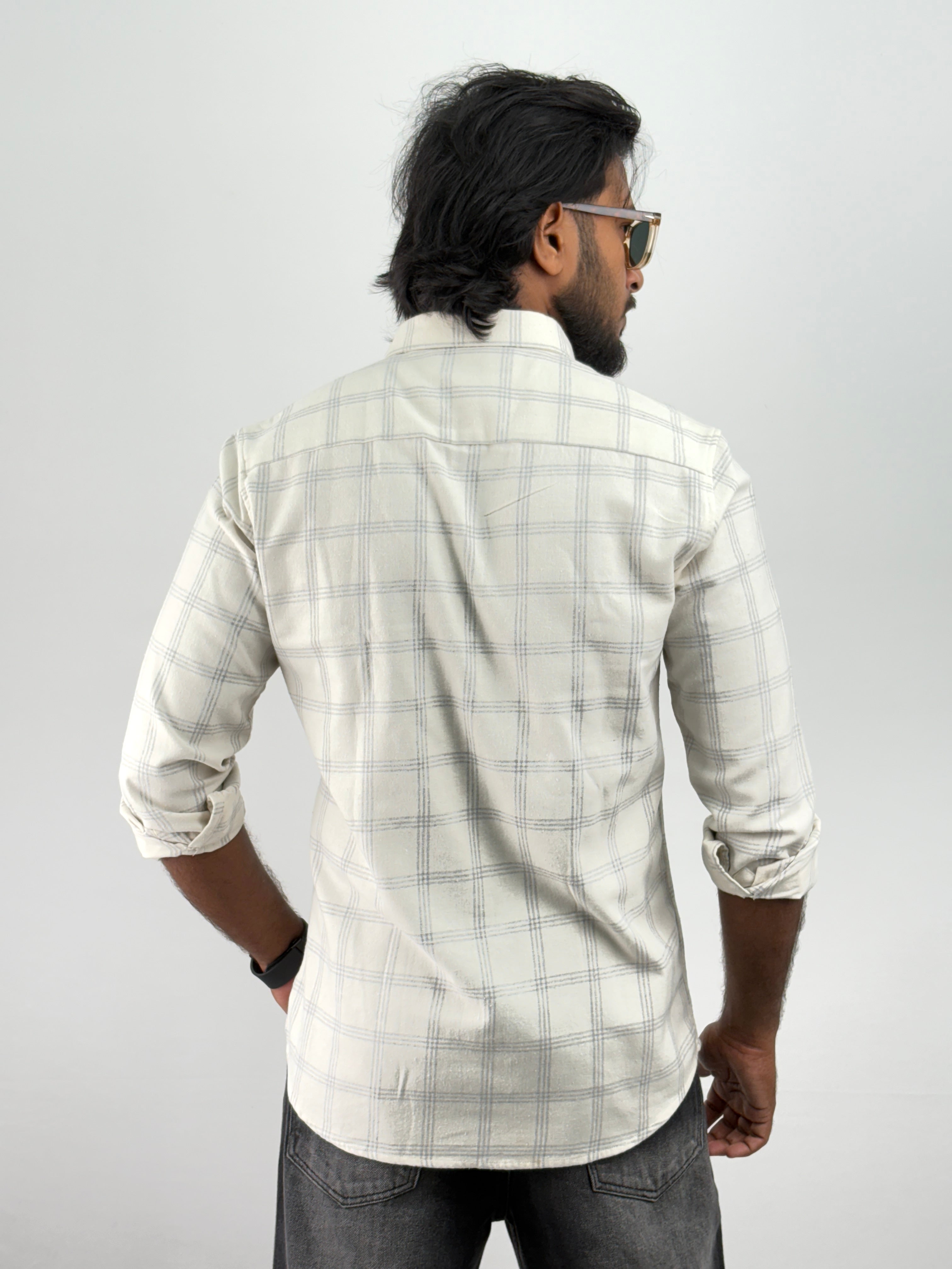 Cream Flannel Shirt