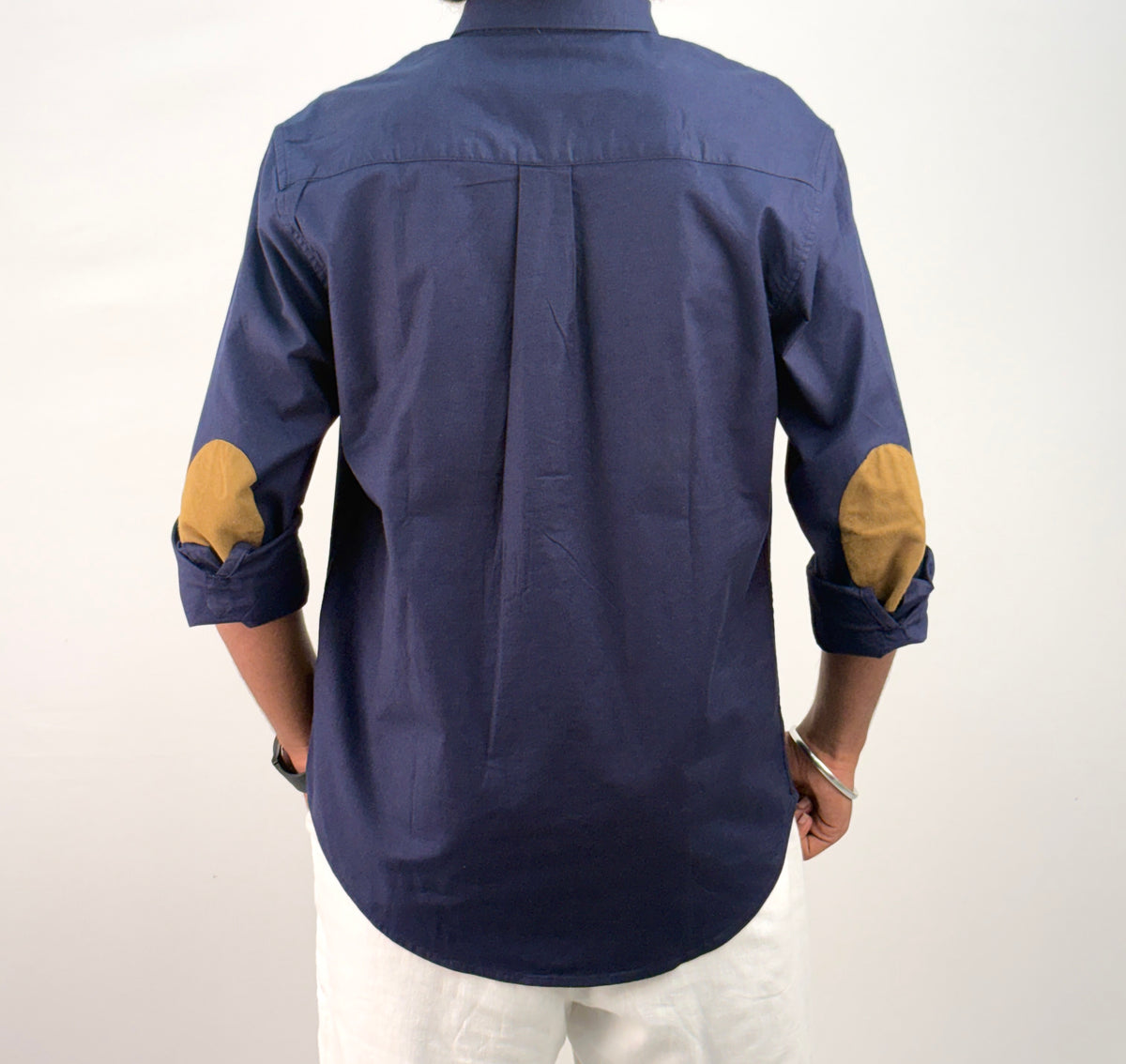 Navy Elbow Patch Shirt 2