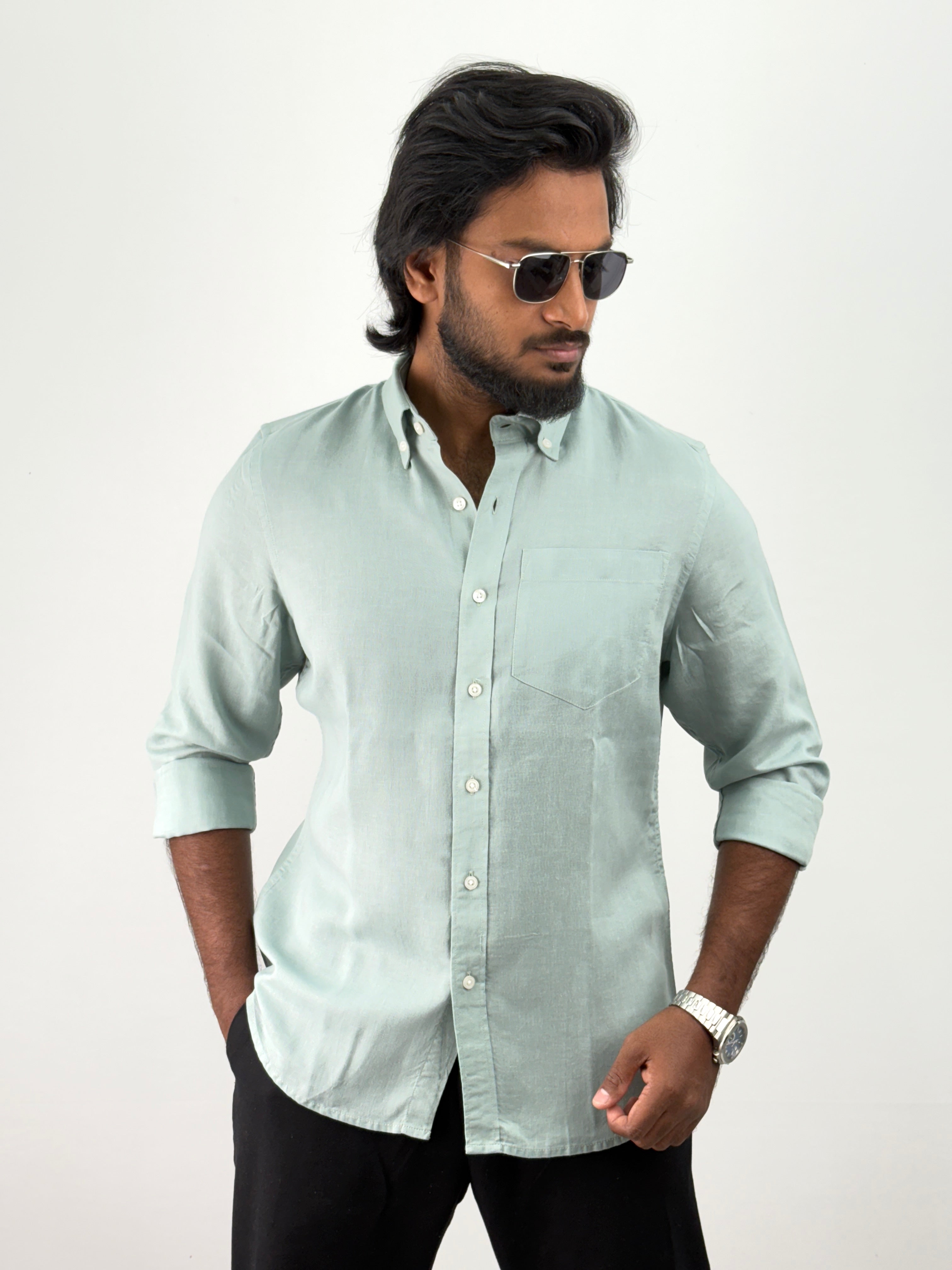 Light Green Linen Shirt