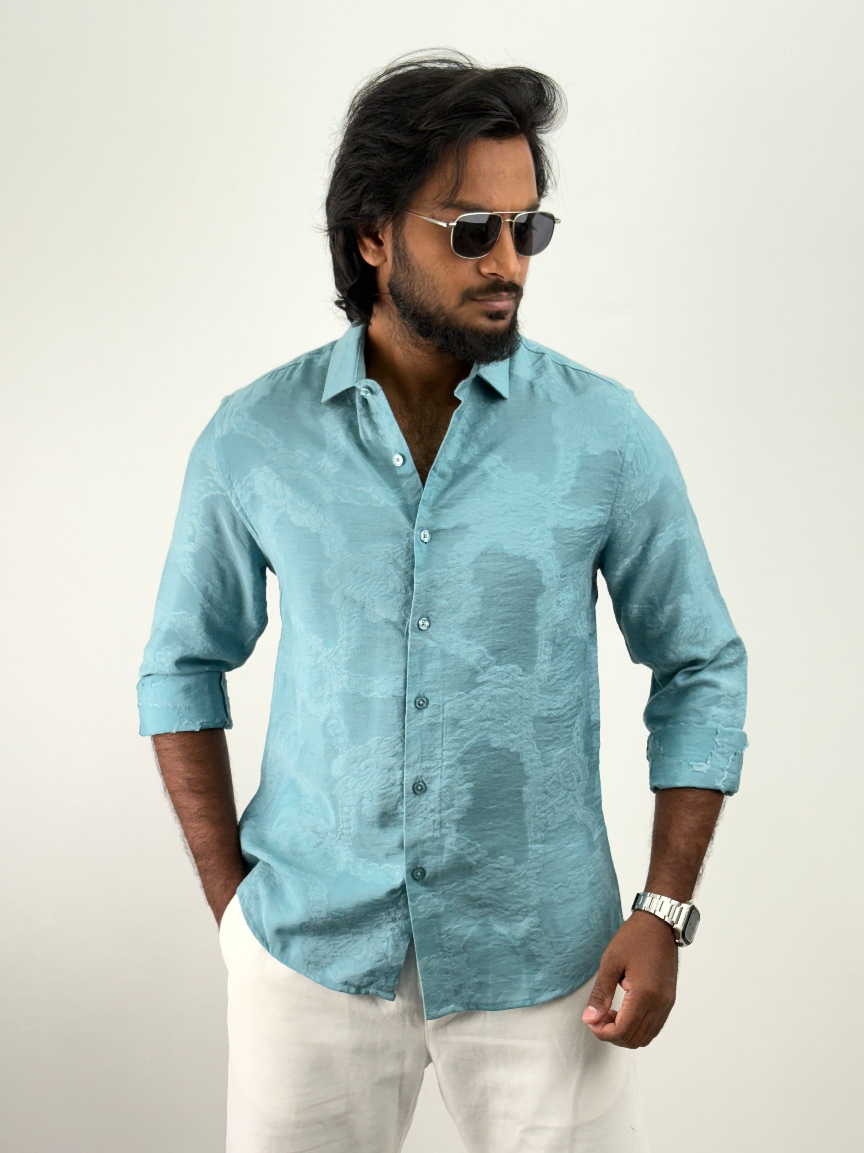 Aqua Self Design Shirt