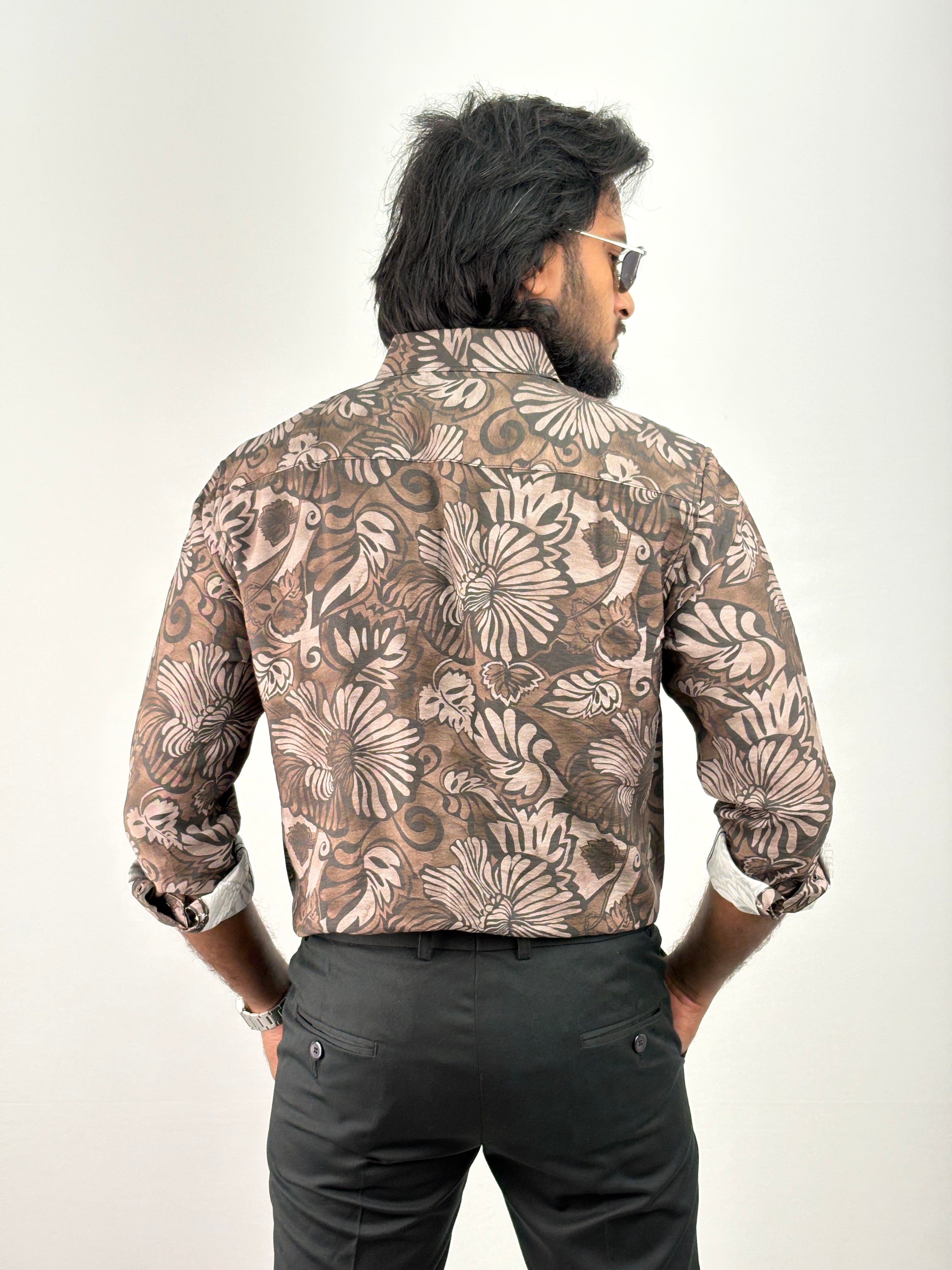 Brown Printed Shirt