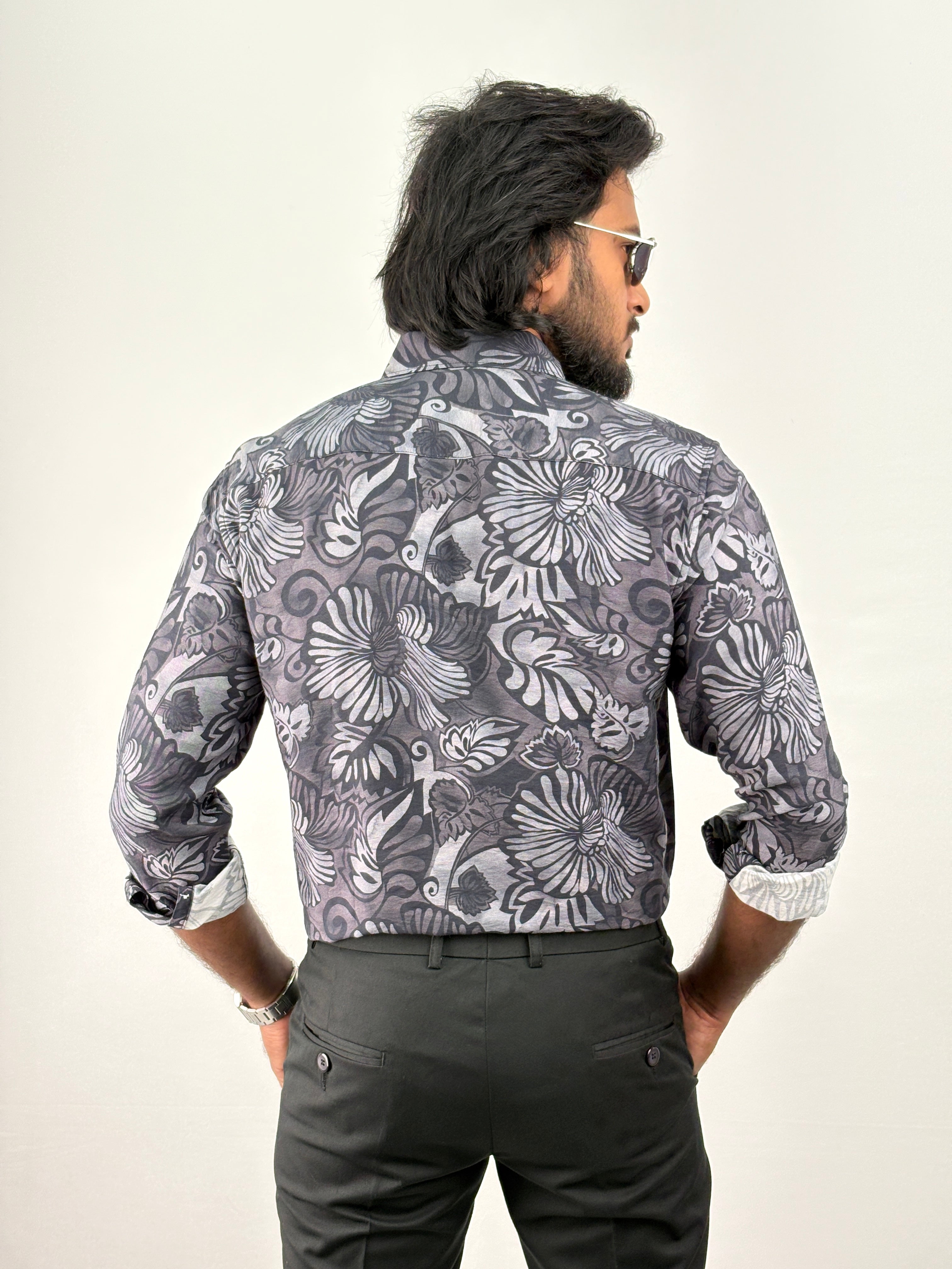 Dark Grey Printed Shirt