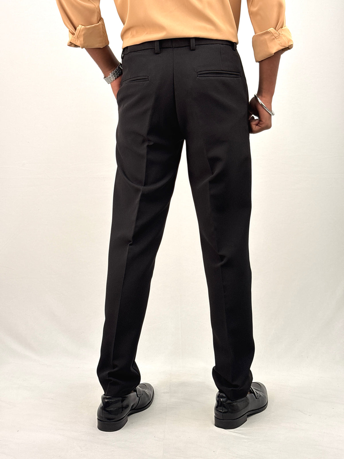 Black Flexi Waist Formal Pant 1
