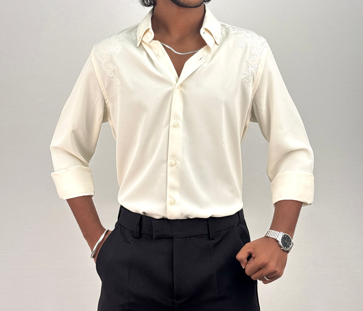 Cream IMP Embroidery Shirt