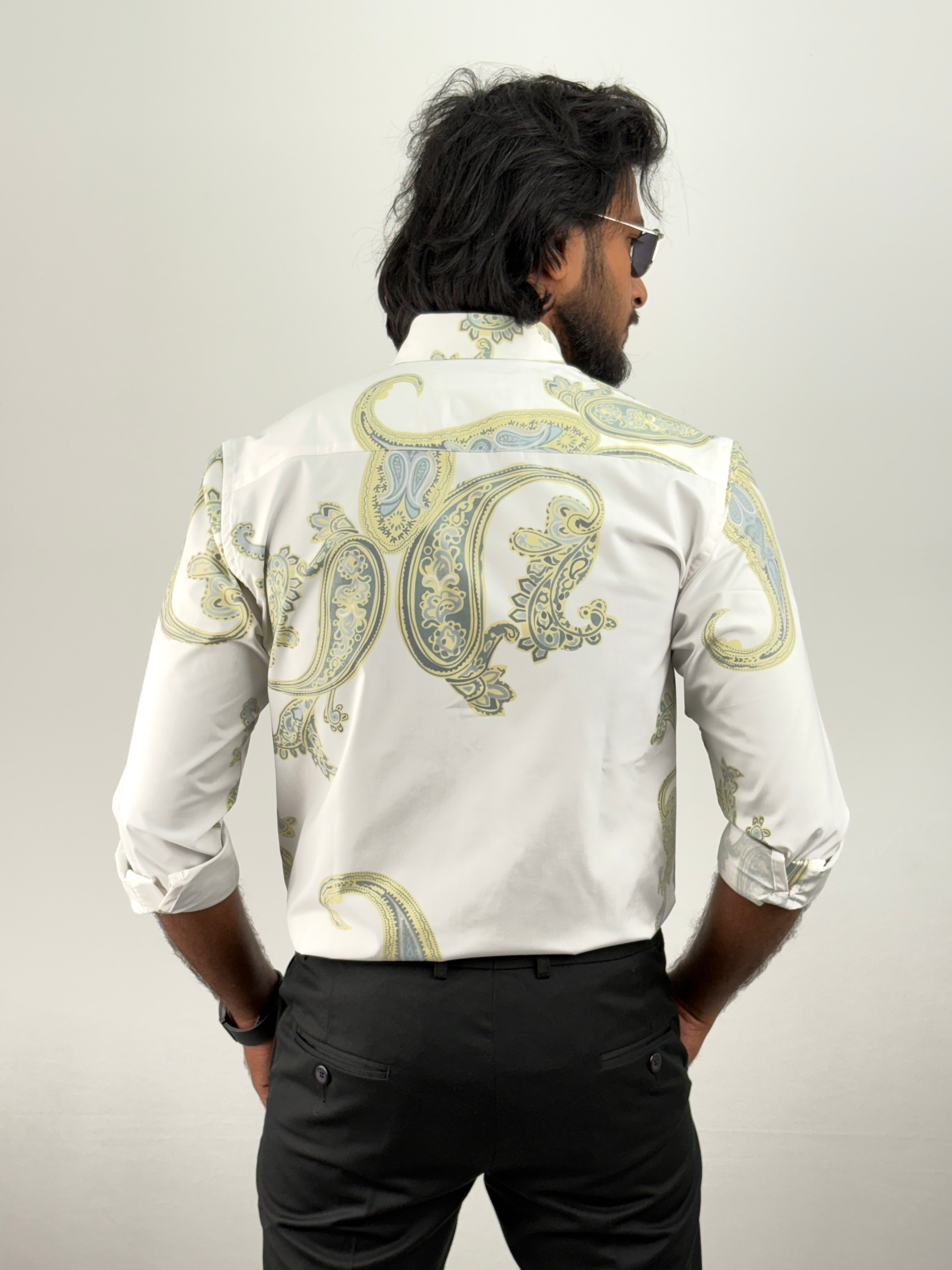 White Neon Printed Shirt