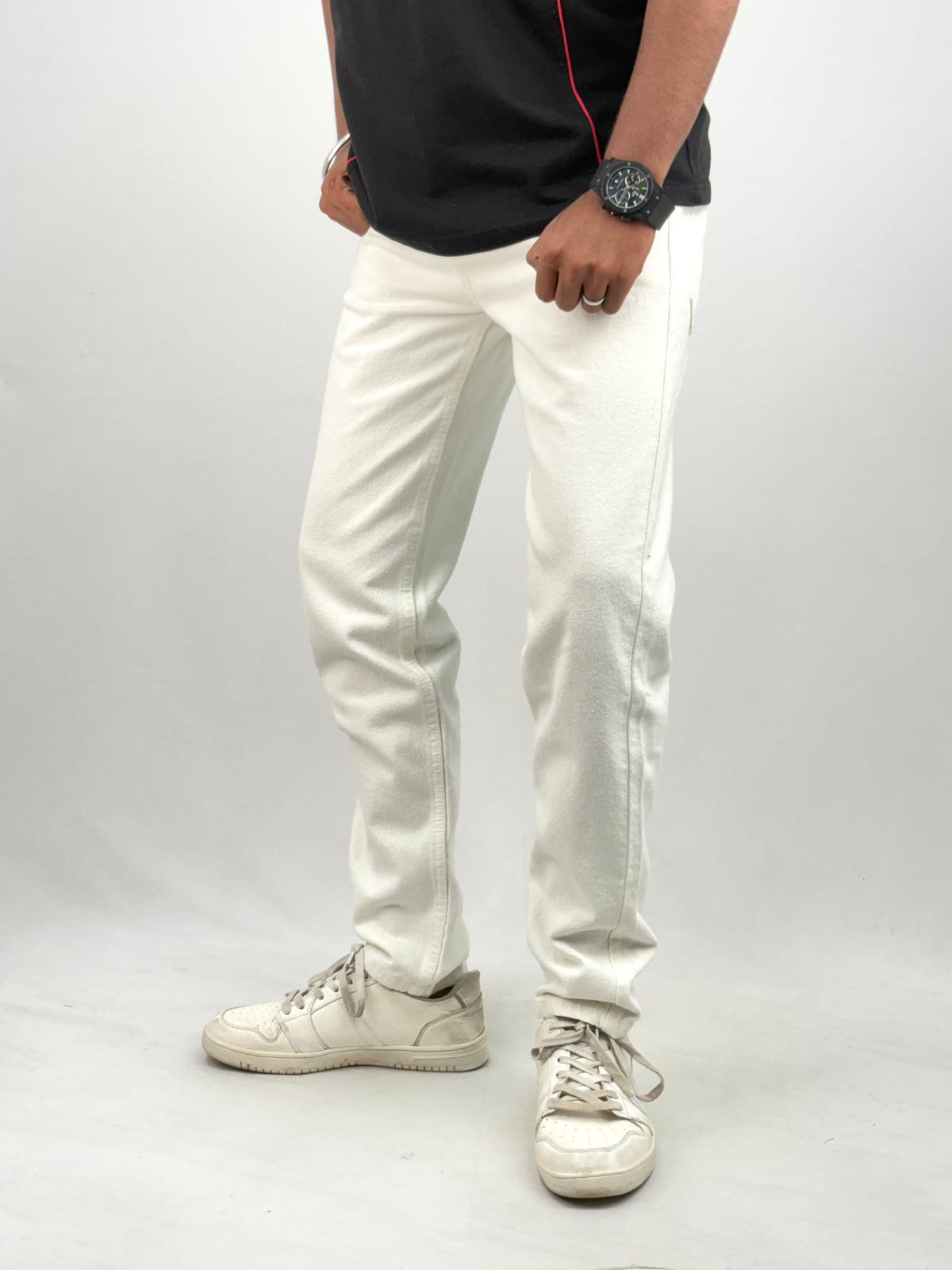 White Semi Baggy Jean 2