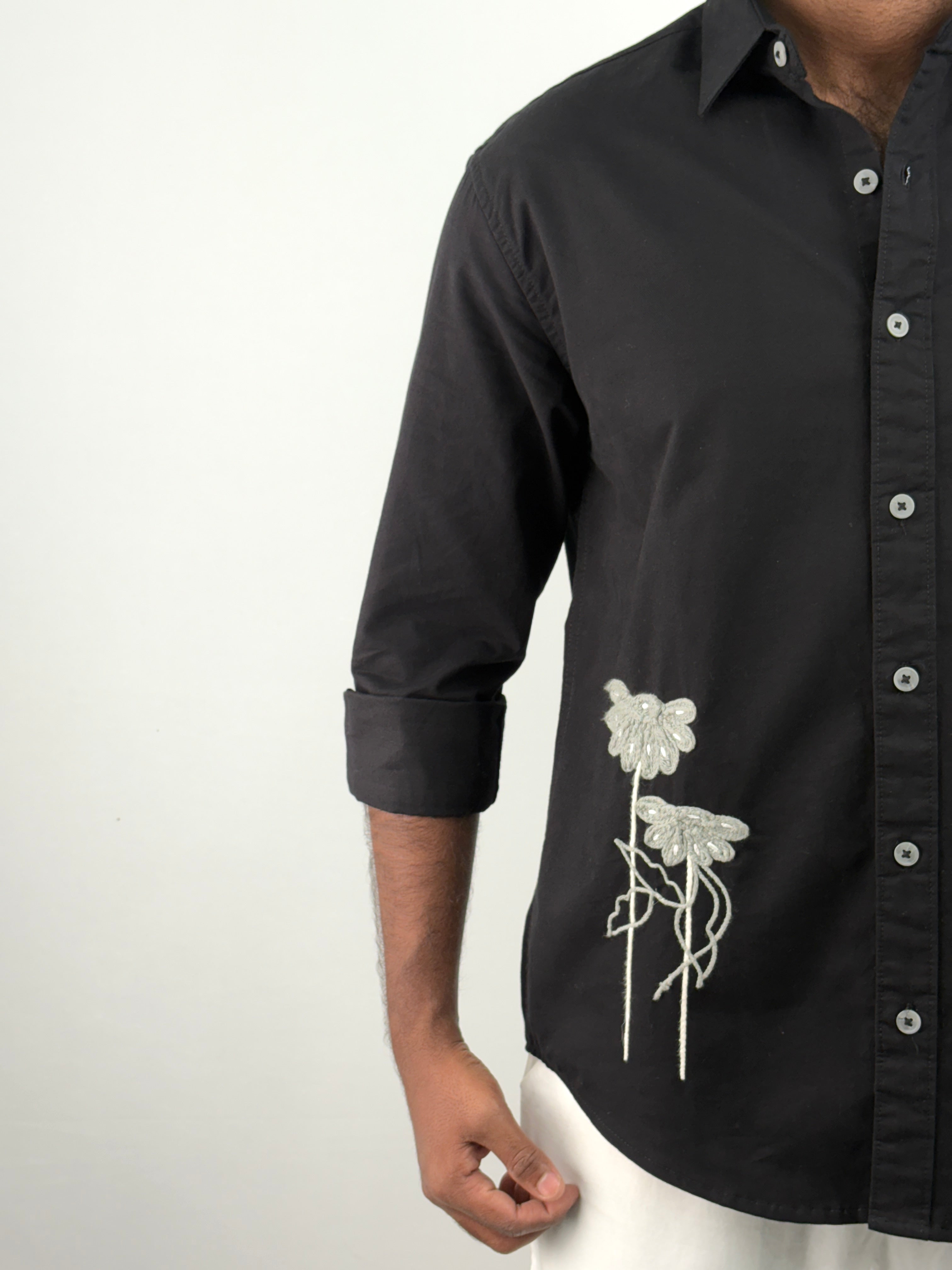 Black Embroidery Shirt